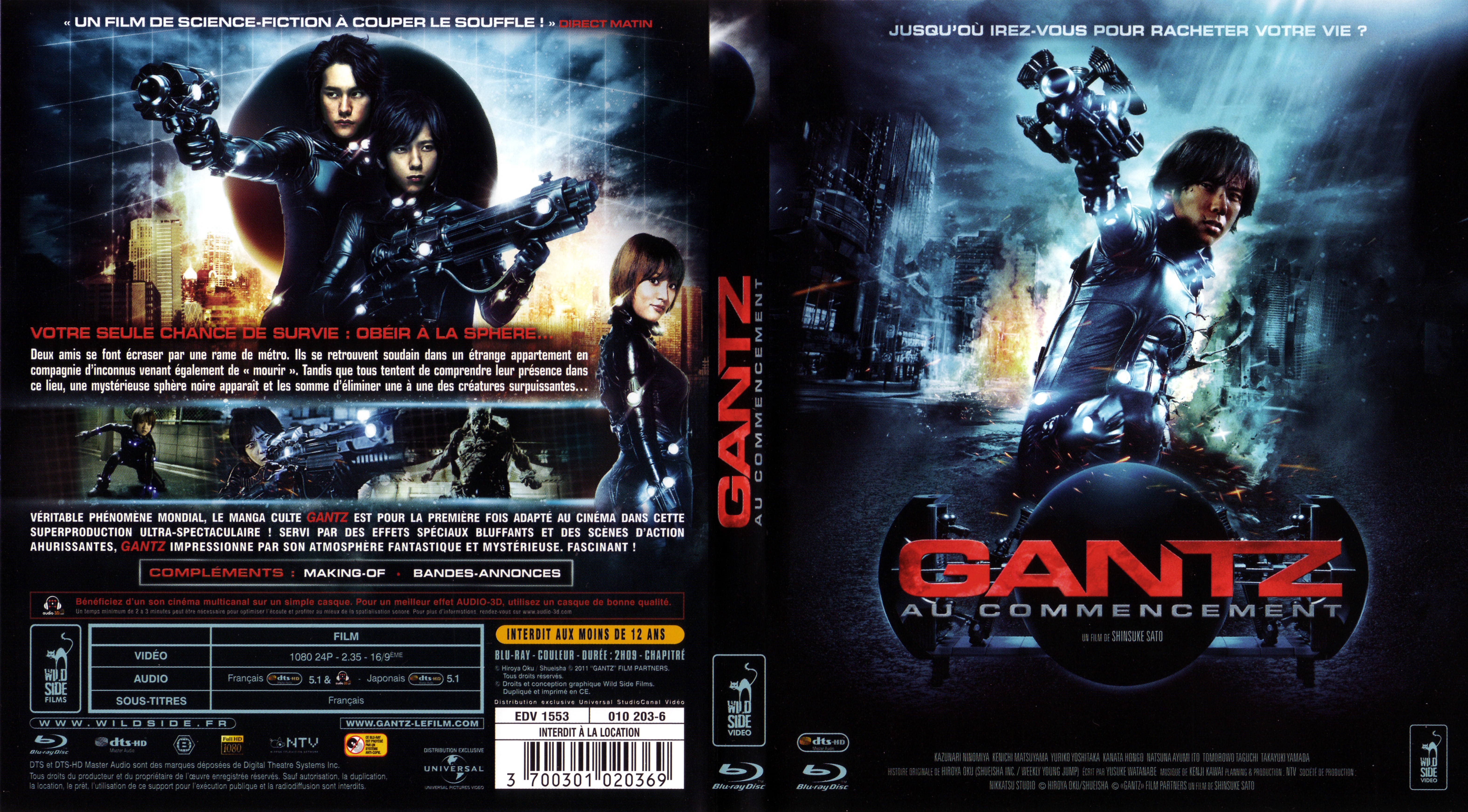 Jaquette DVD Gantz au commencement (BLU-RAY) v2