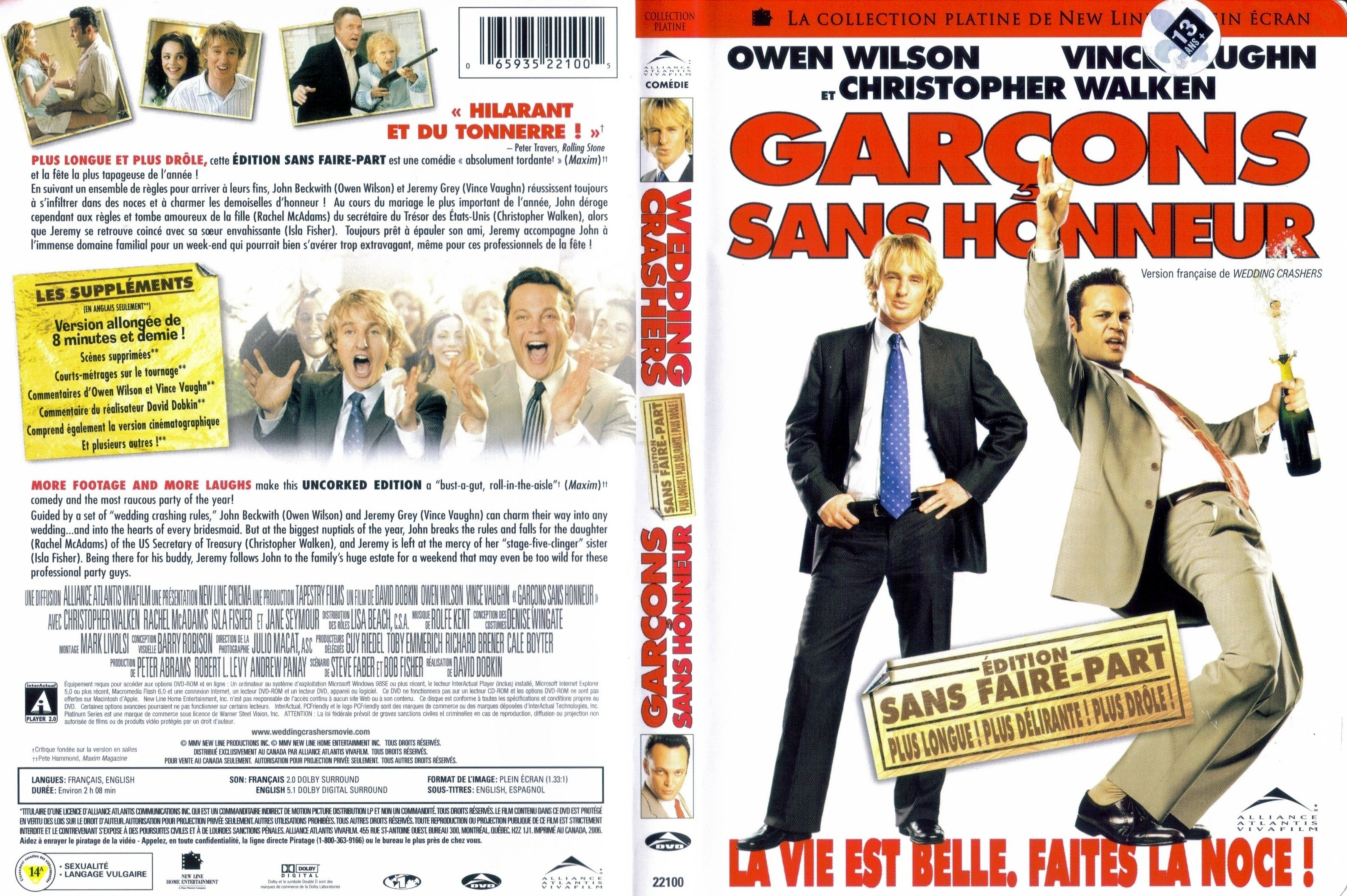 Jaquette DVD Garons sans honneur (Canadienne)