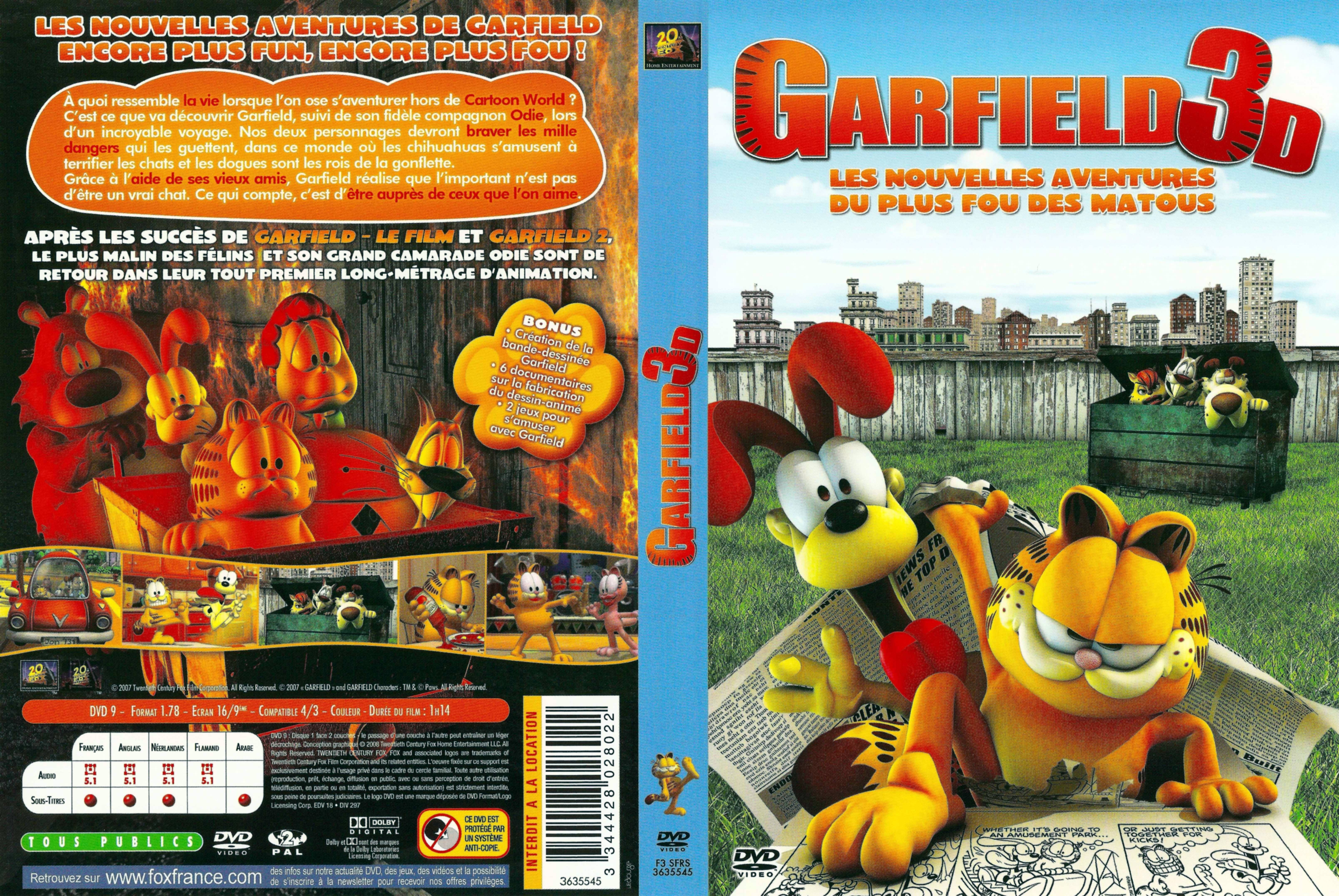 Jaquette DVD Garfield 3D