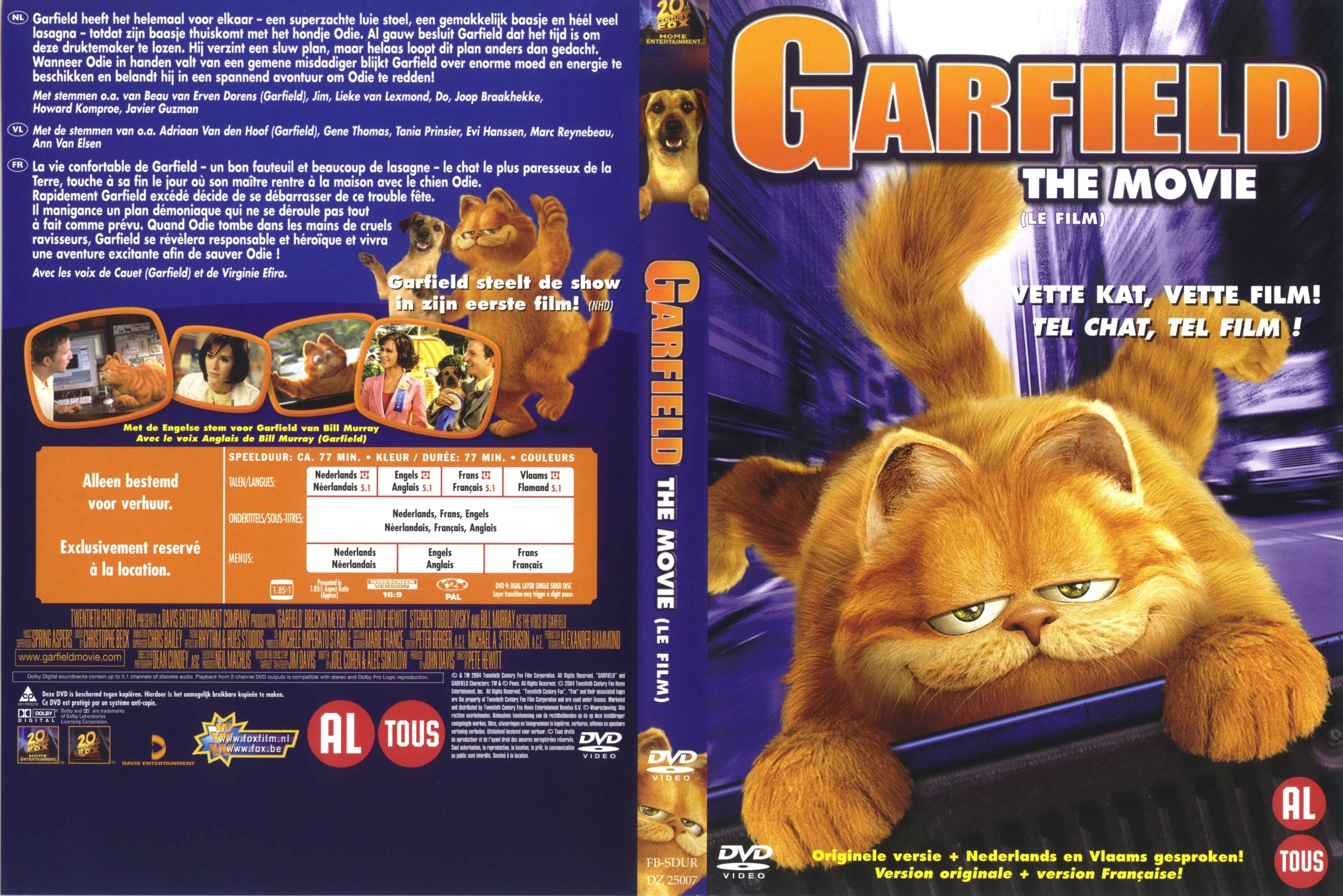 Jaquette DVD Garfield v2