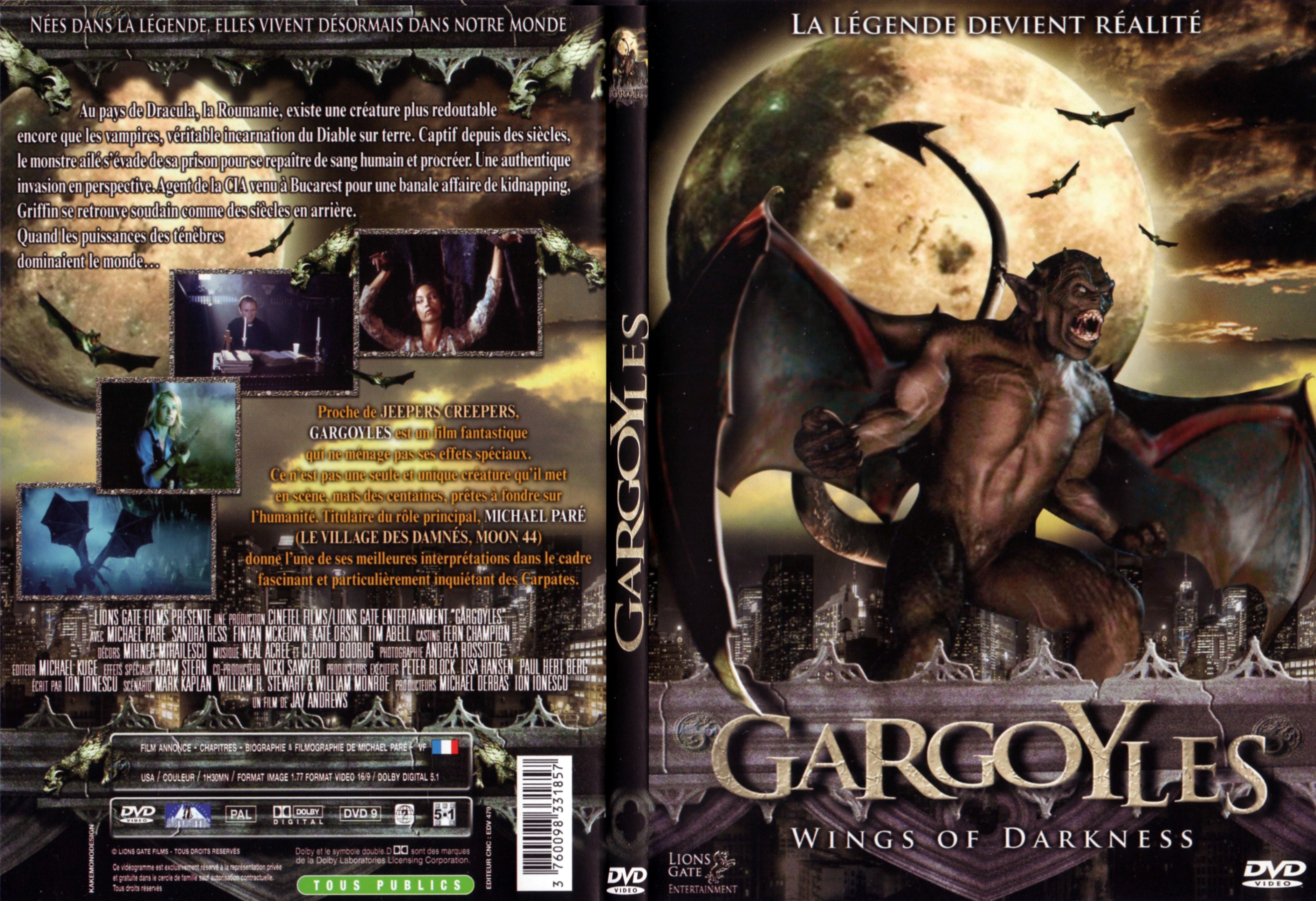 Jaquette DVD Gargoyles - SLIM