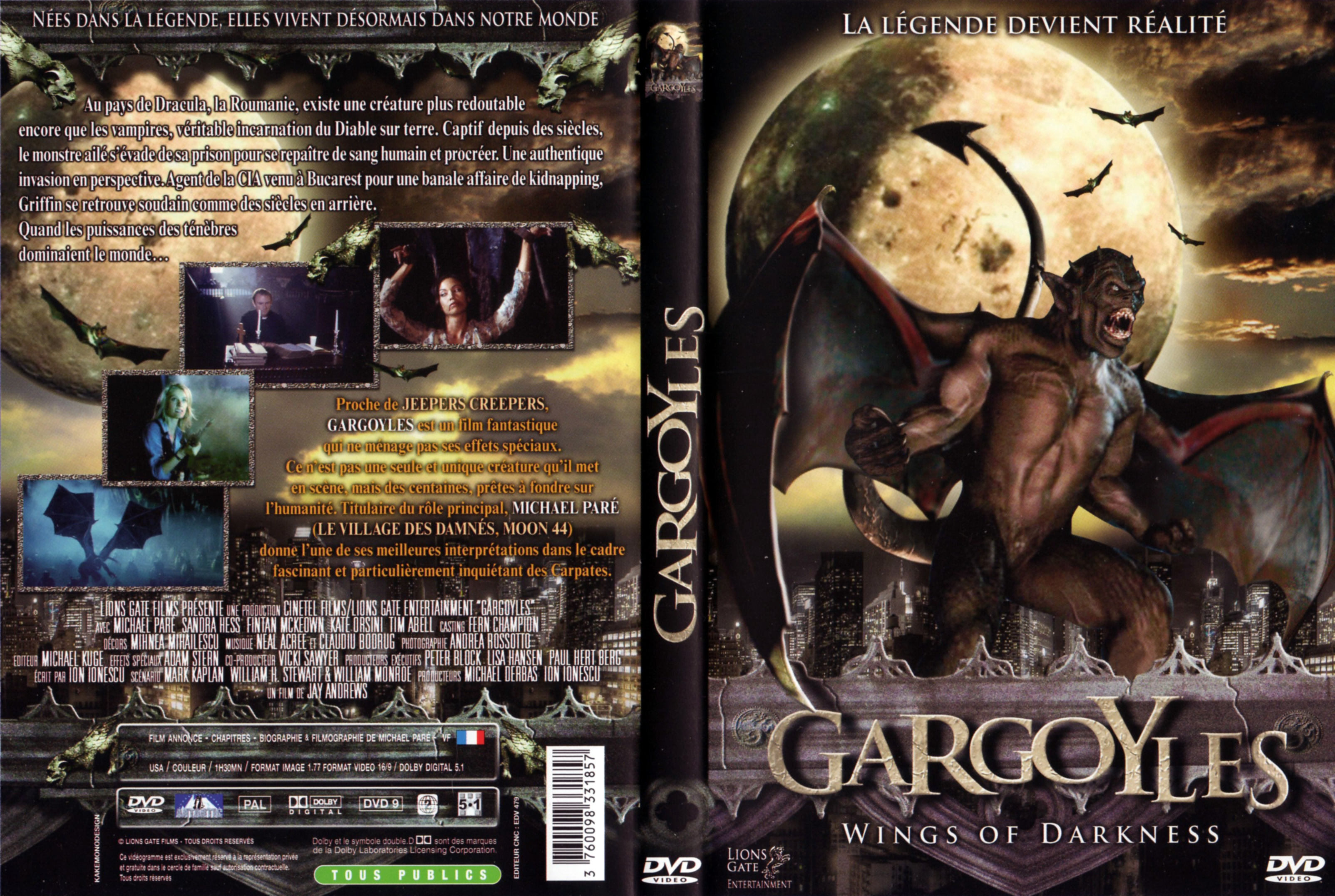 Jaquette DVD Gargoyles v3
