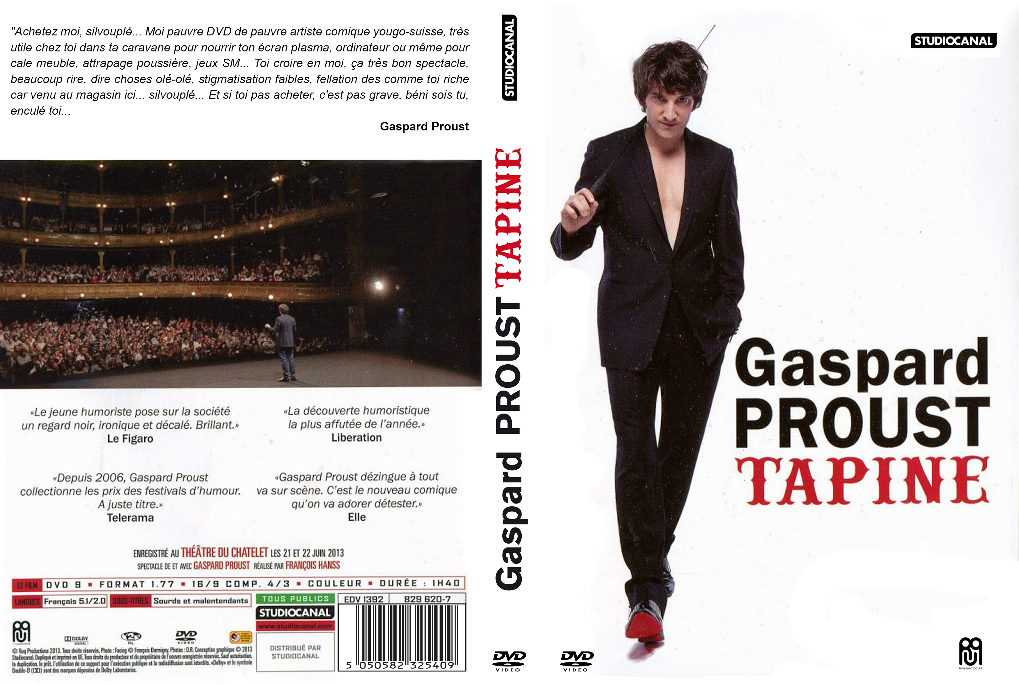 Jaquette DVD Gaspard Proust - Tapine