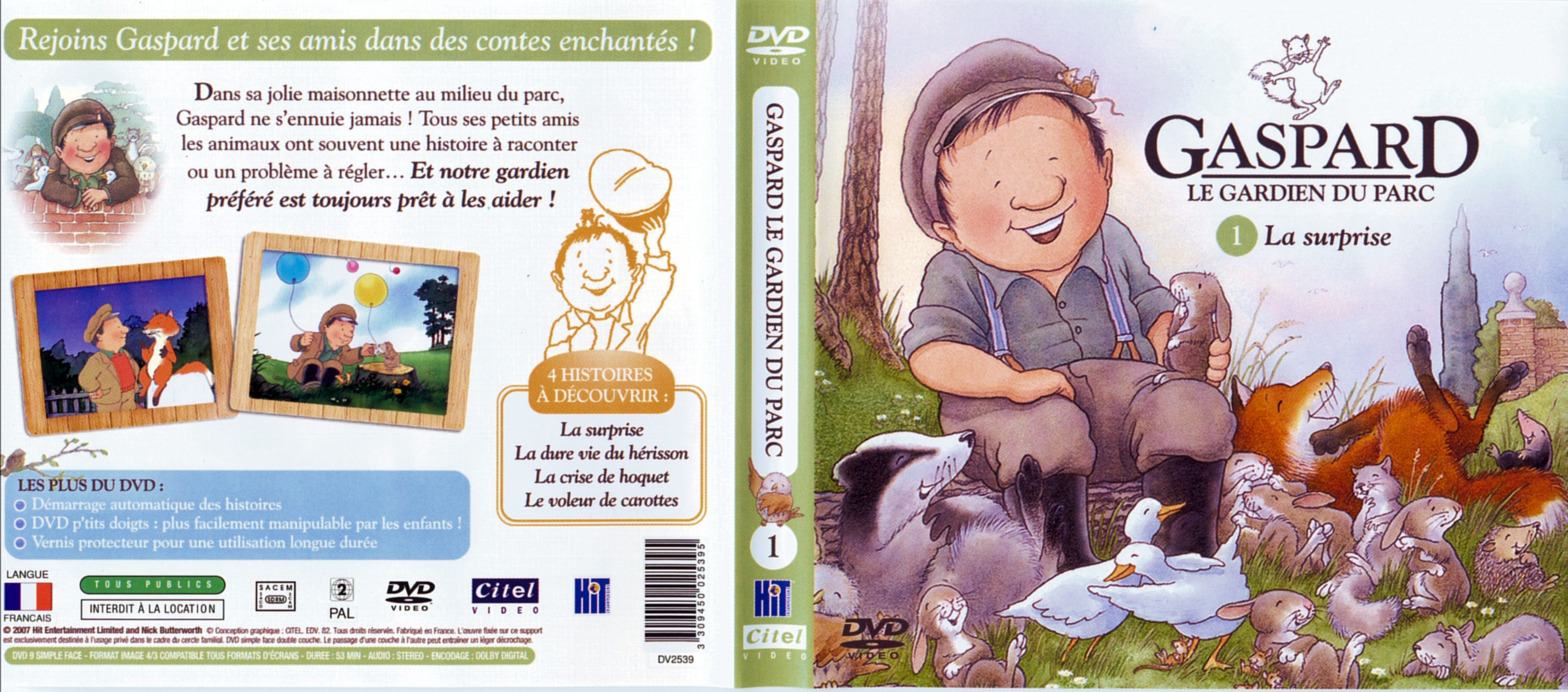 Jaquette DVD Gaspard vol 01 - Le gardien du parc