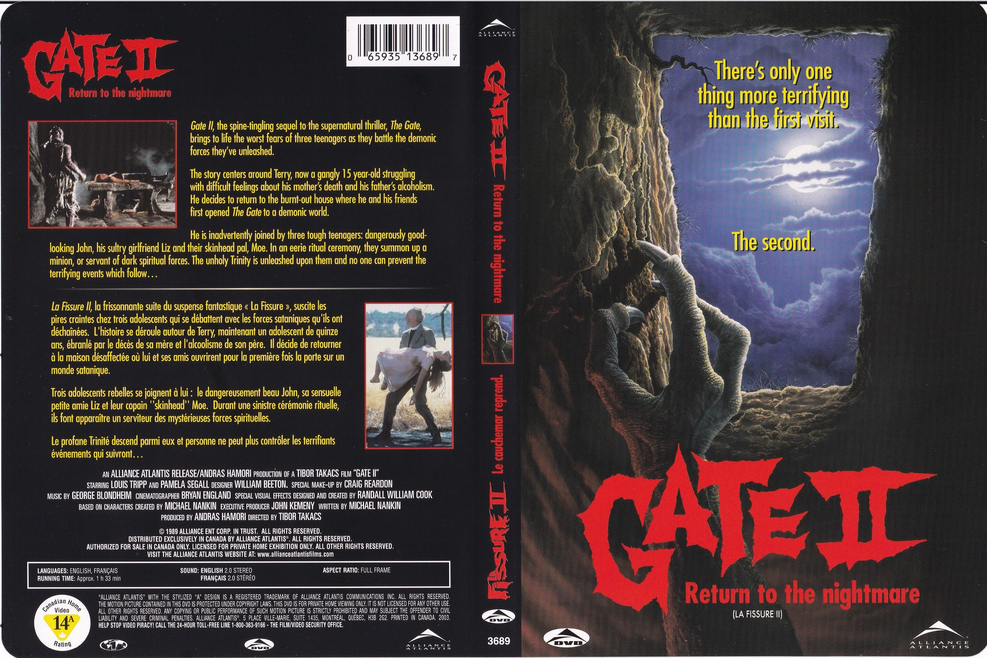 Jaquette DVD Gate II - La Fissure II (Canadienne)
