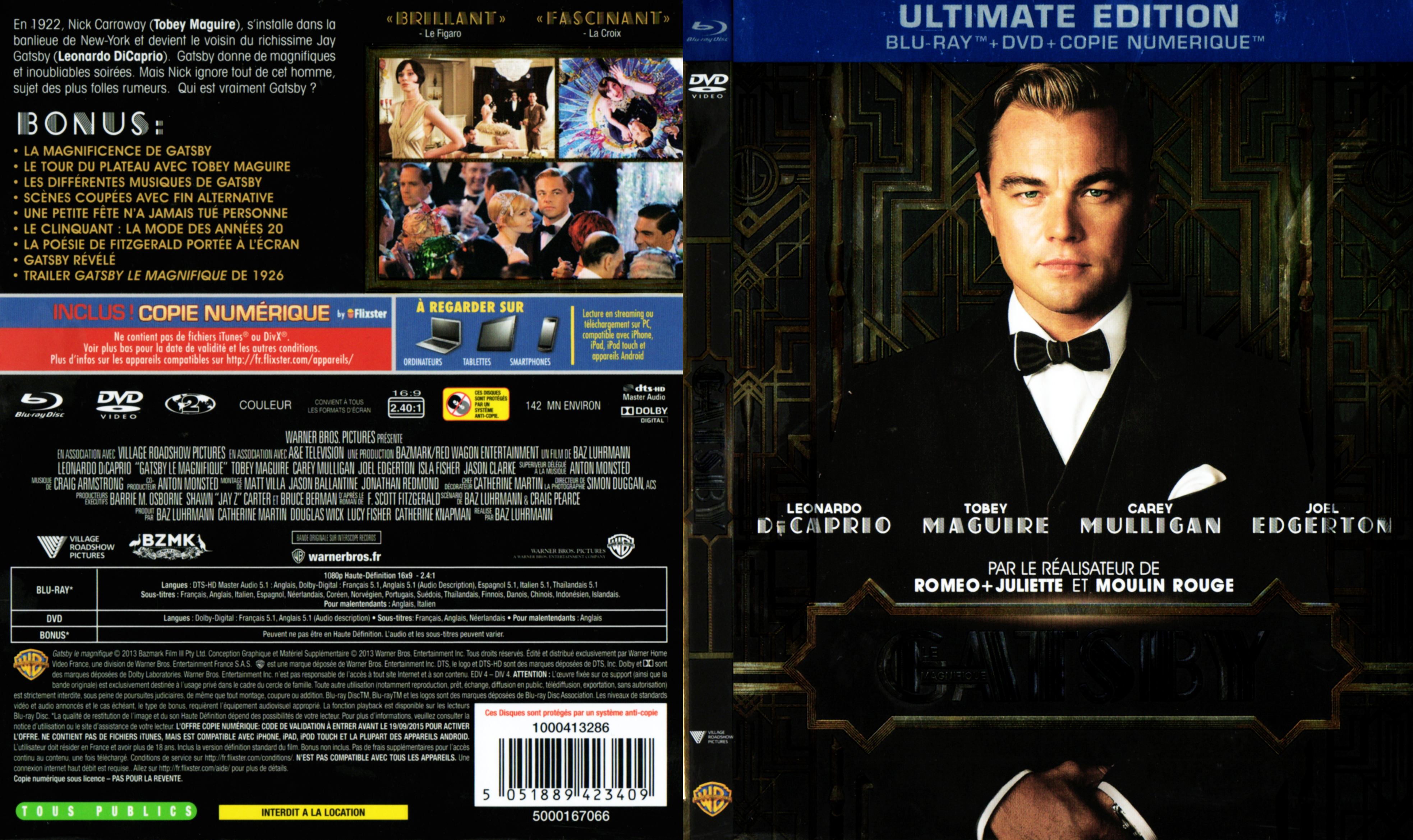 Jaquette DVD Gatsby le magnifique (2013) (BLU-RAY)