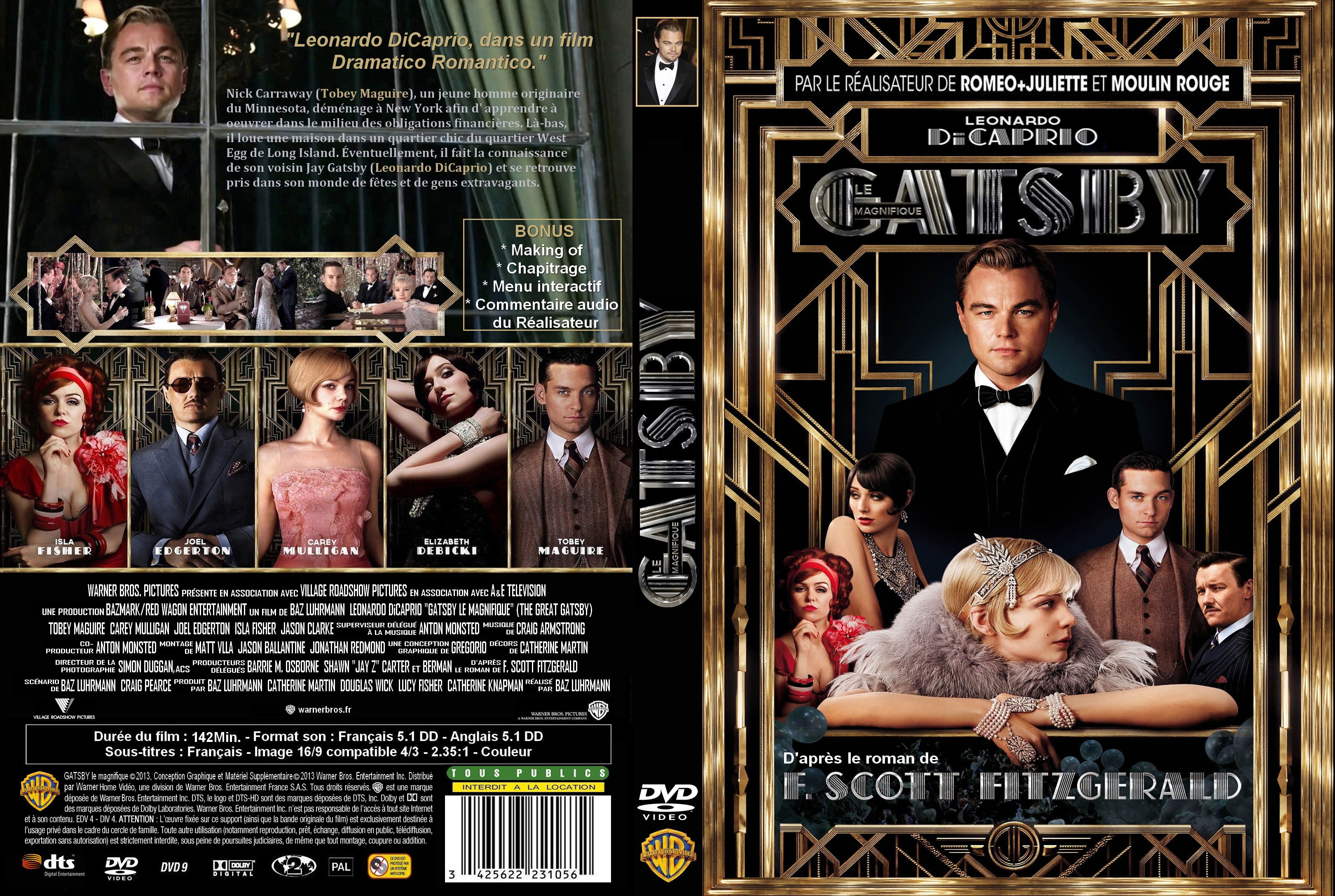 Jaquette DVD Gatsby le magnifique (2013) custom