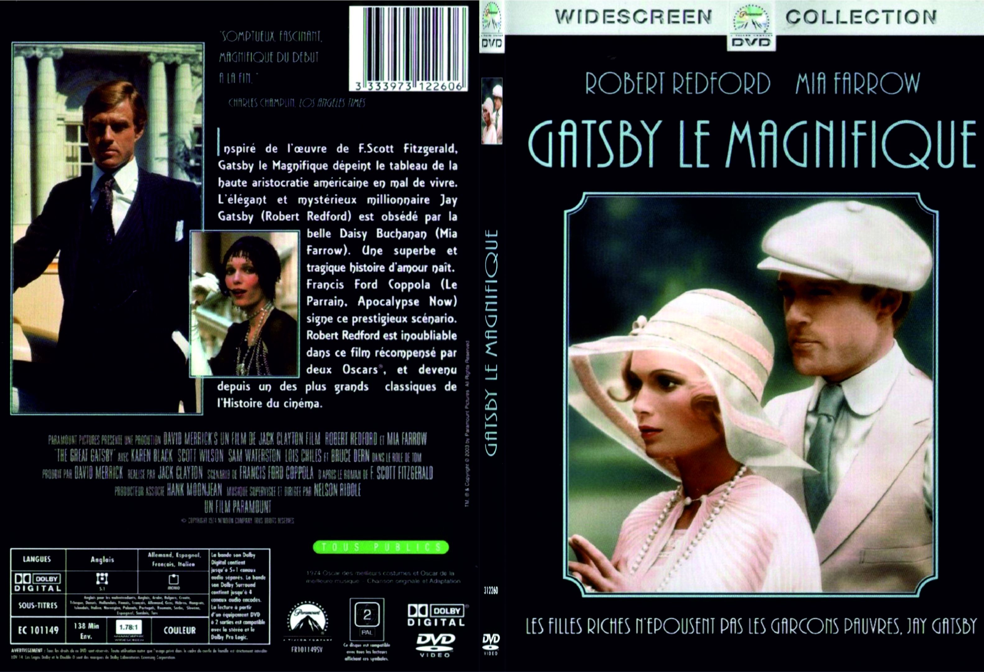 Jaquette DVD Gatsby le magnifique - SLIM