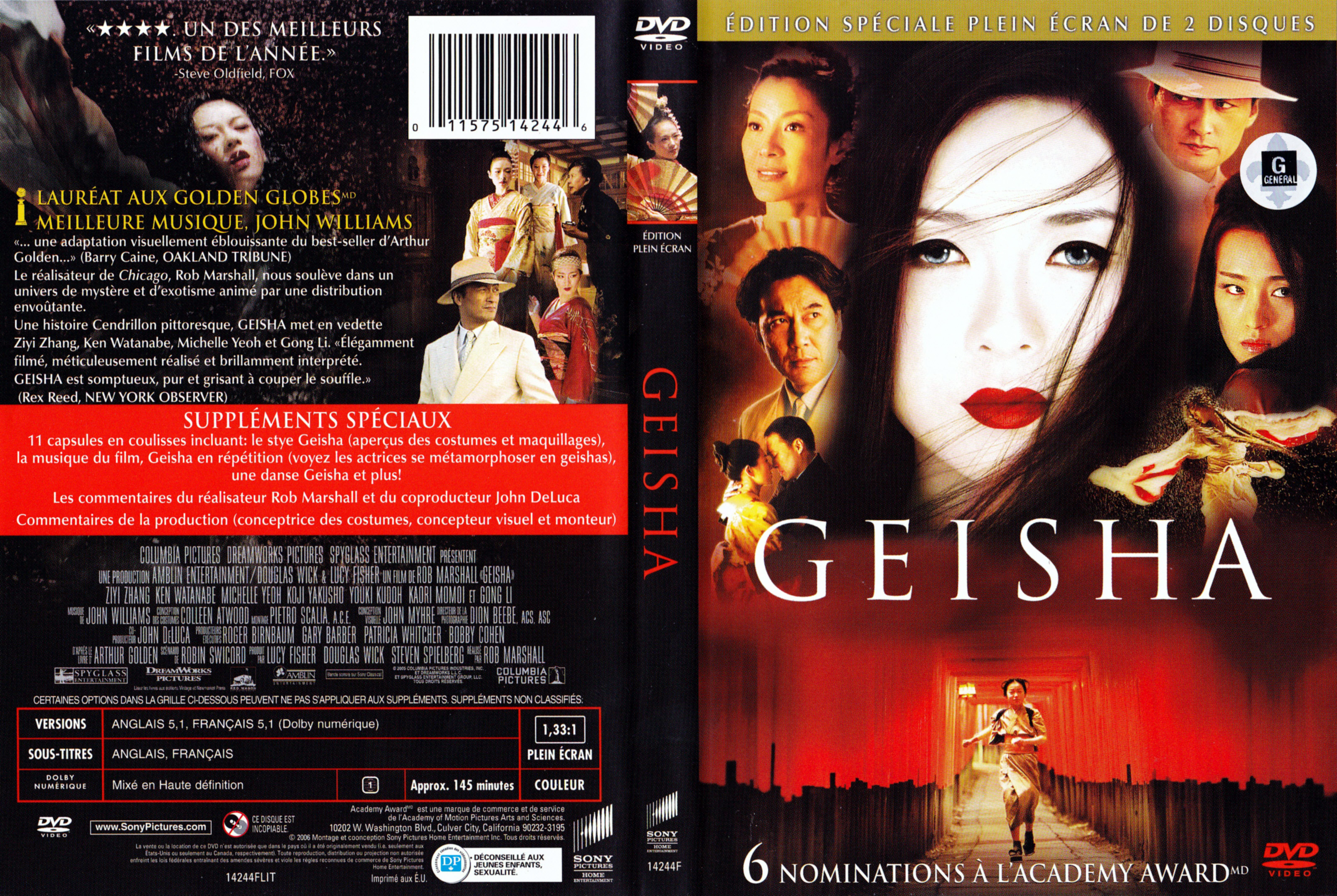 Jaquette DVD Geisha (Canadienne)