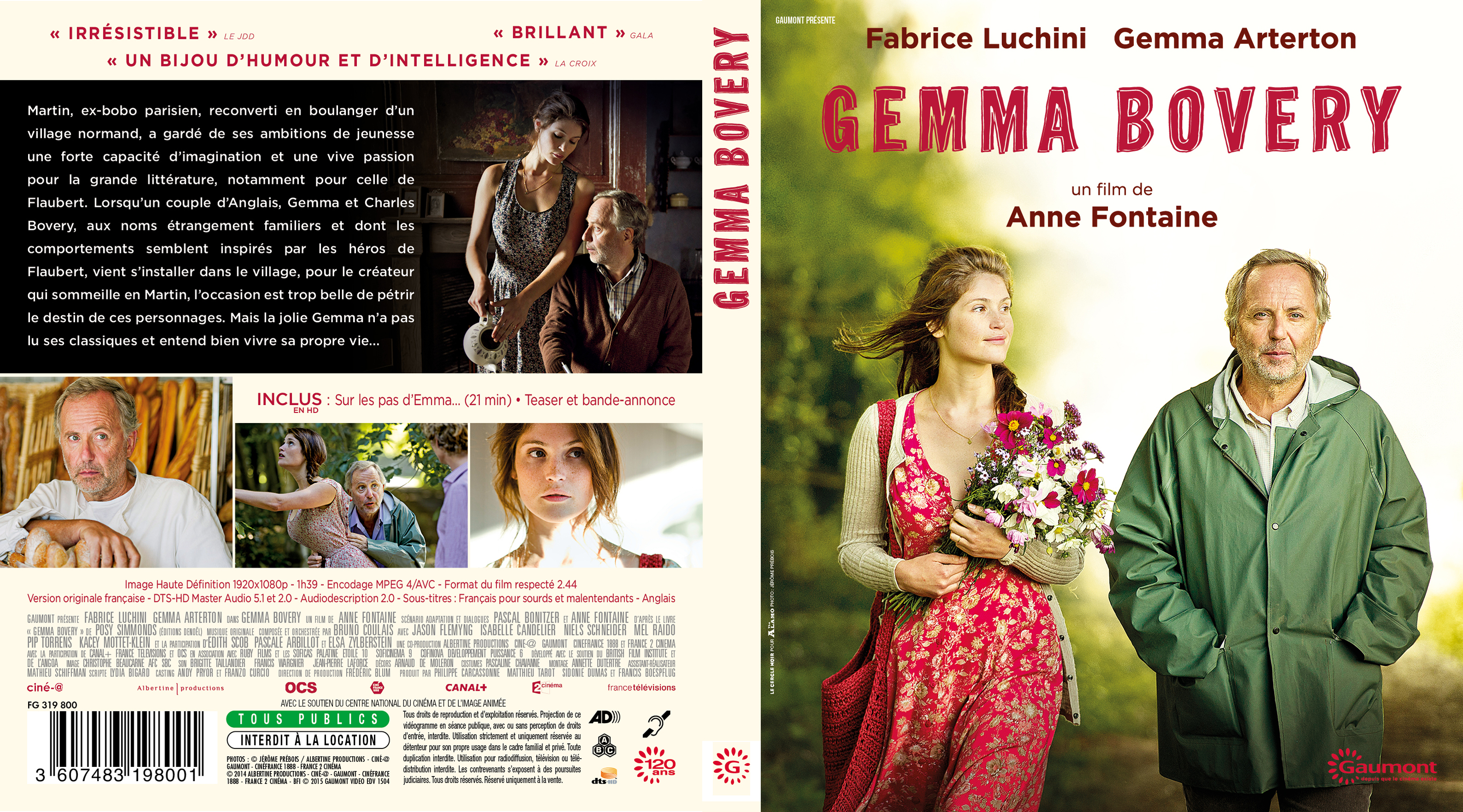 Jaquette DVD Gemma Bovery custom (BLU-RAY)