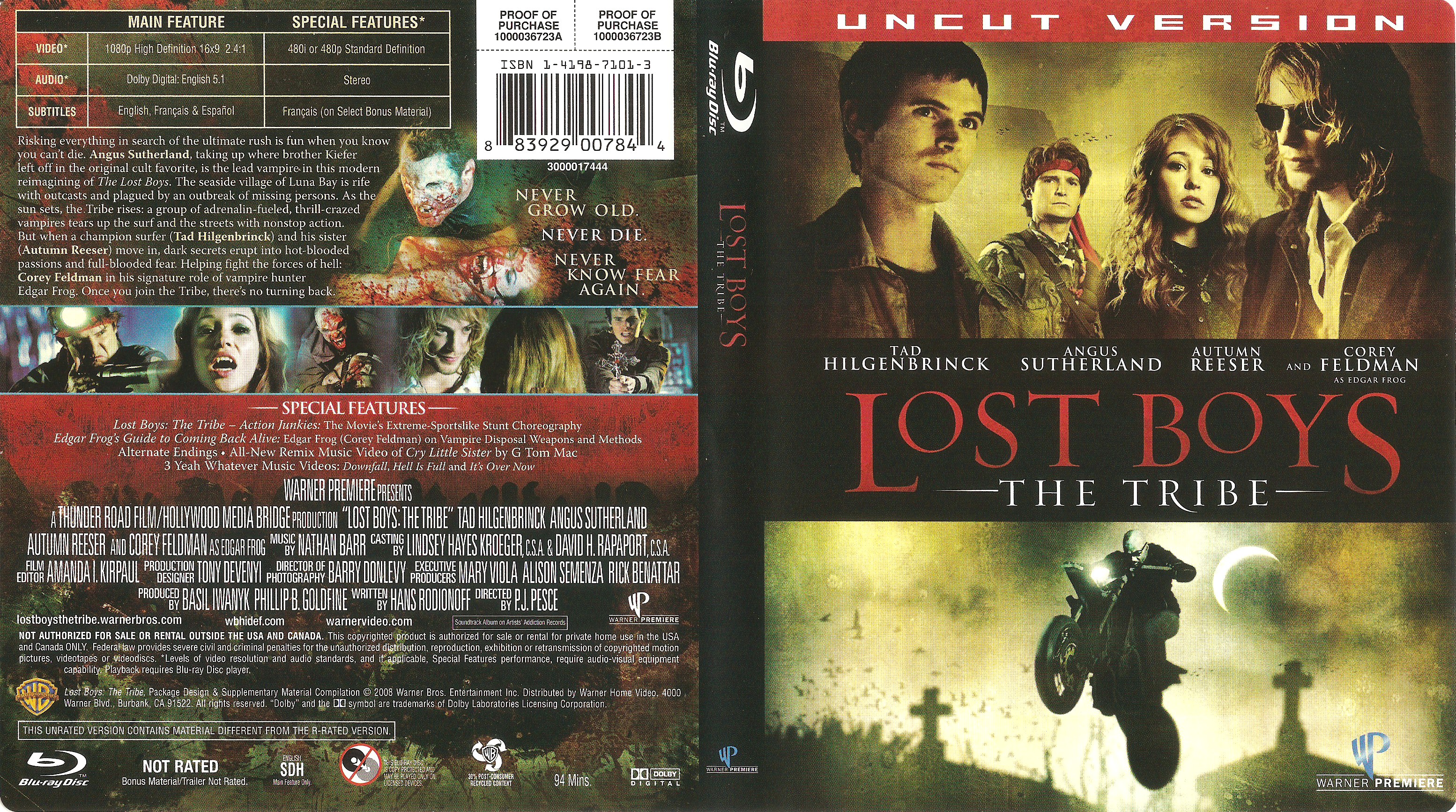 Jaquette DVD Gnration Perdue 2 (Lost Boys The Tribe) Zone 1 (BLU-RAY)
