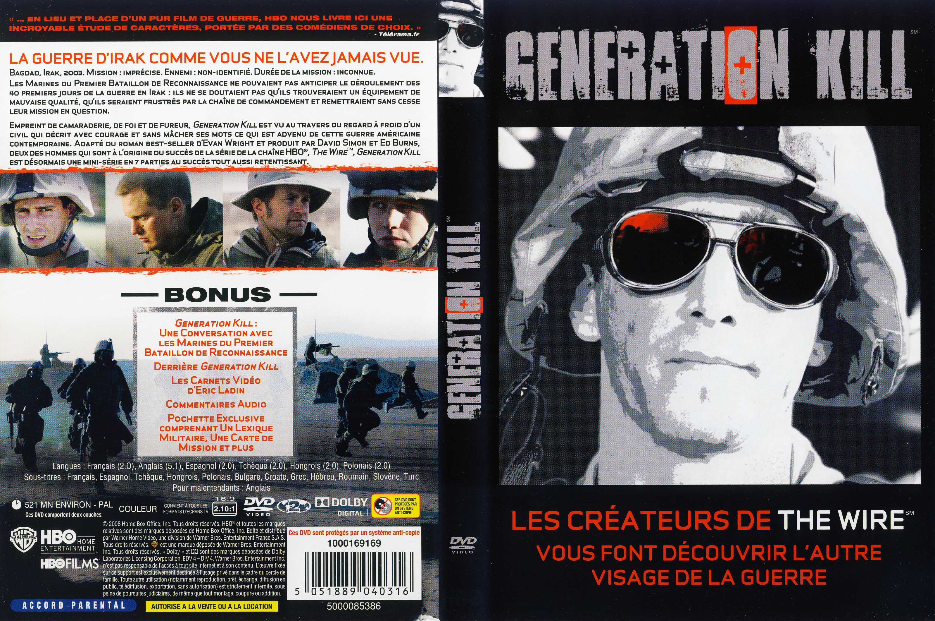 Jaquette DVD Generation kill (Srie tv)