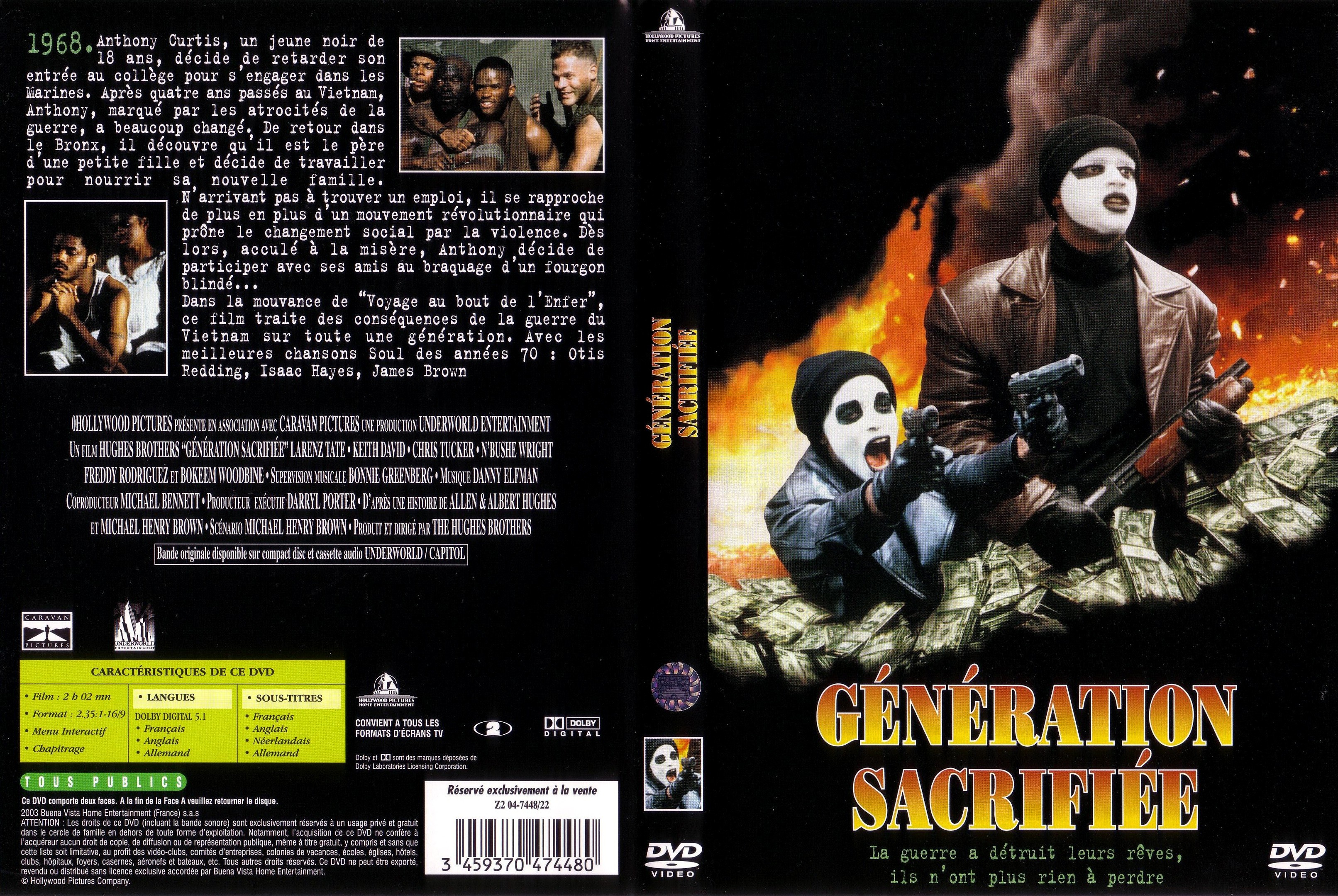 Jaquette DVD Gnration sacrifie