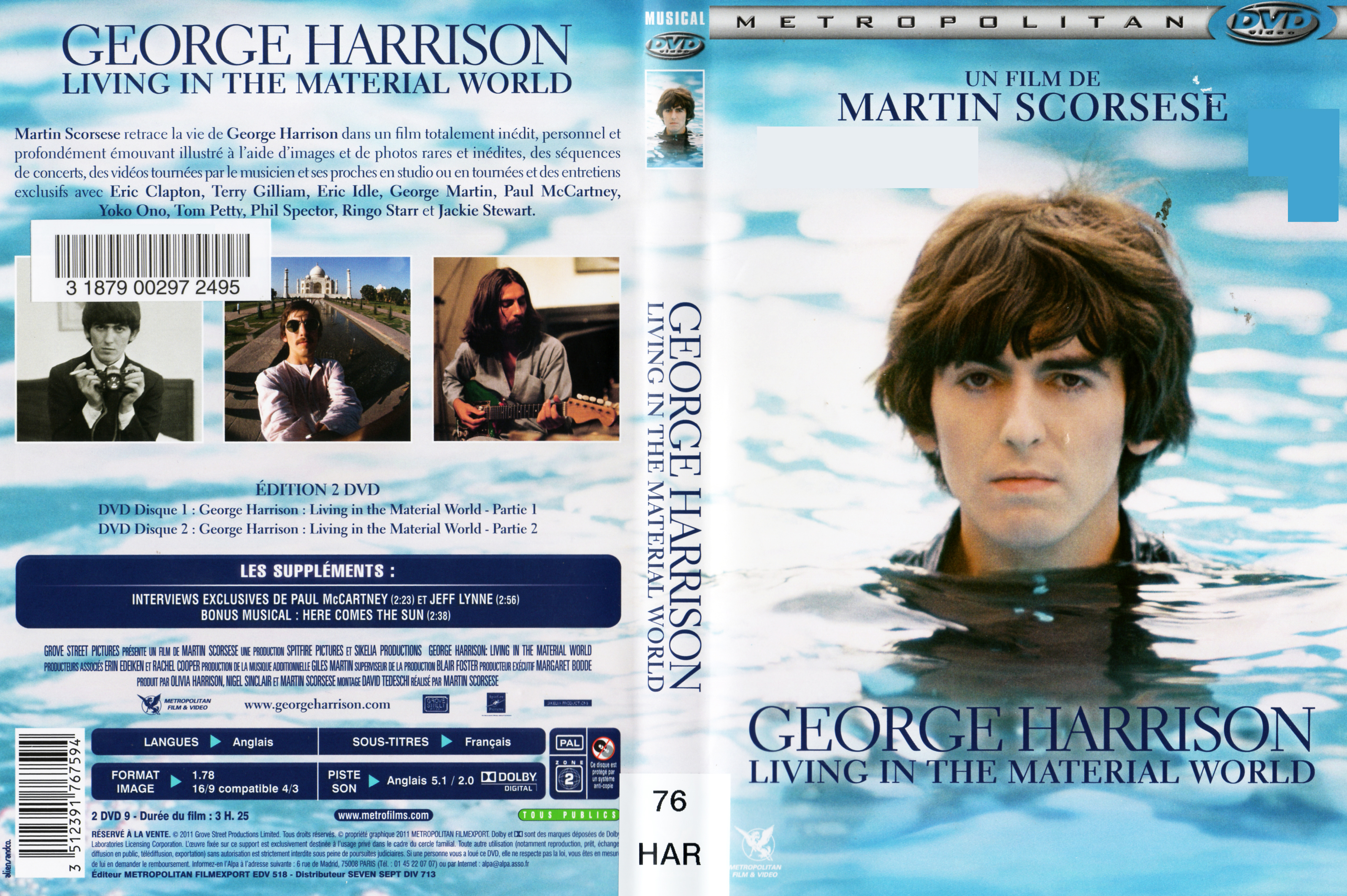 Jaquette DVD George Harrison - Living in the material world