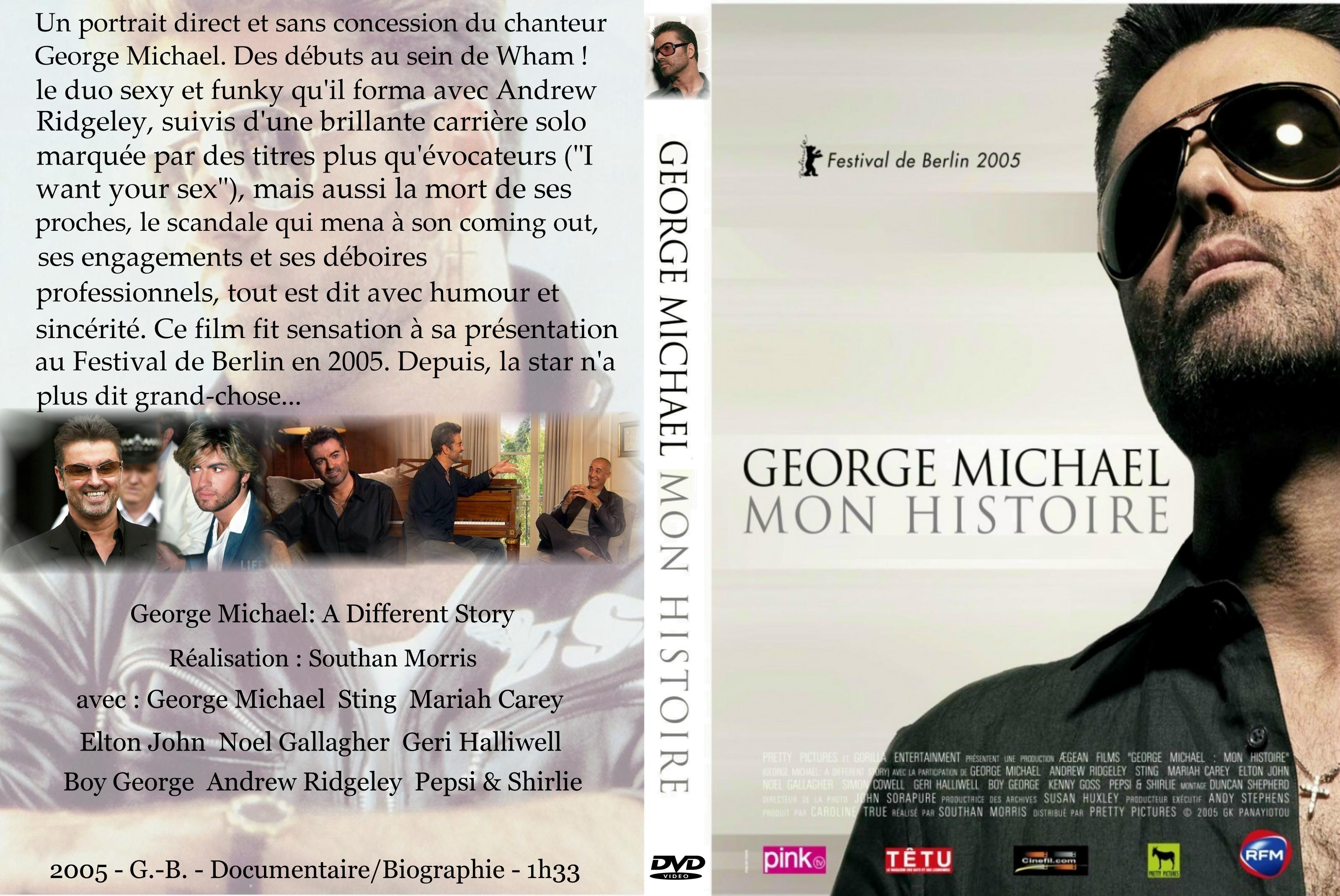 Jaquette DVD George Michael - Mon histoire custom