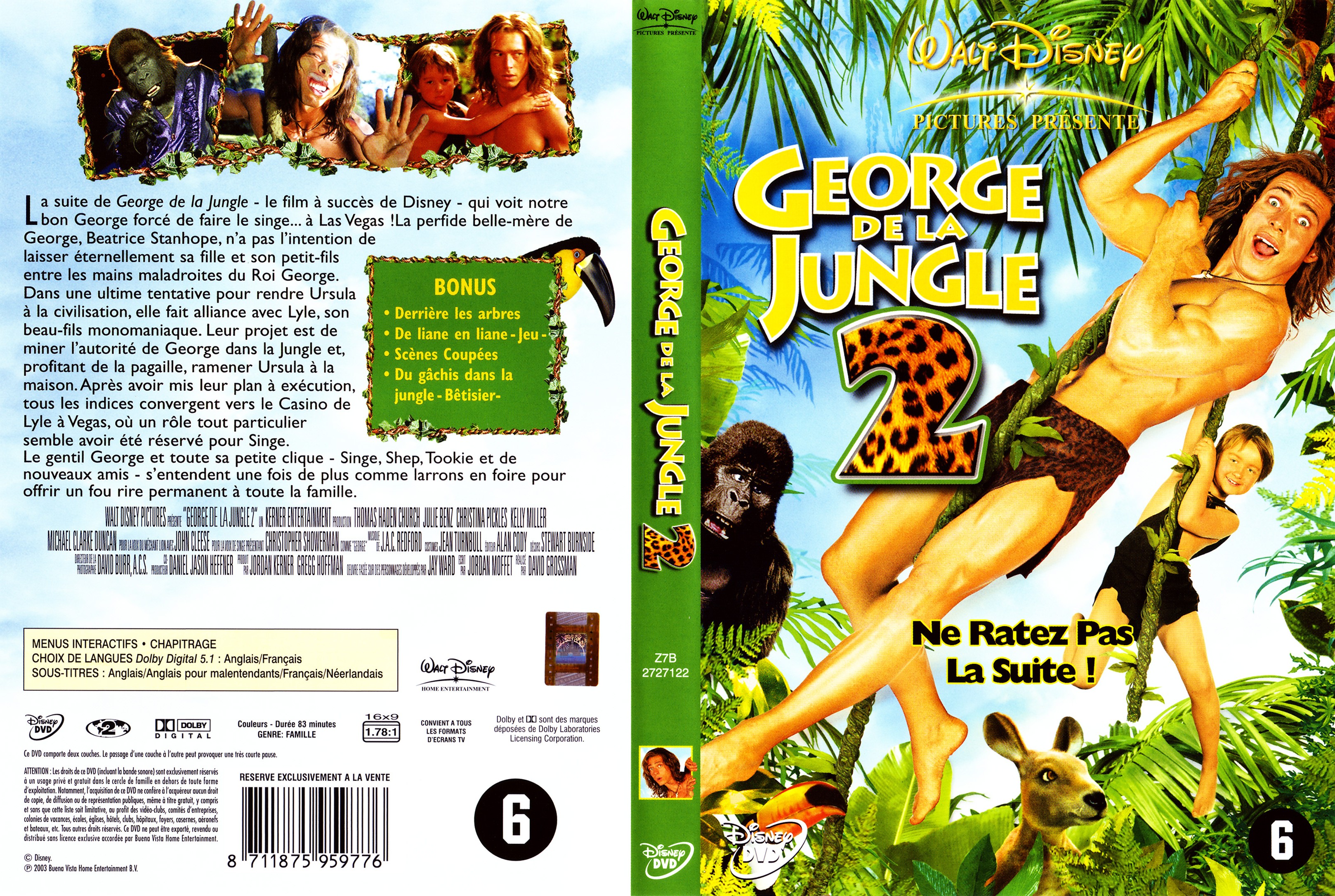 Jaquette DVD George de la jungle 2