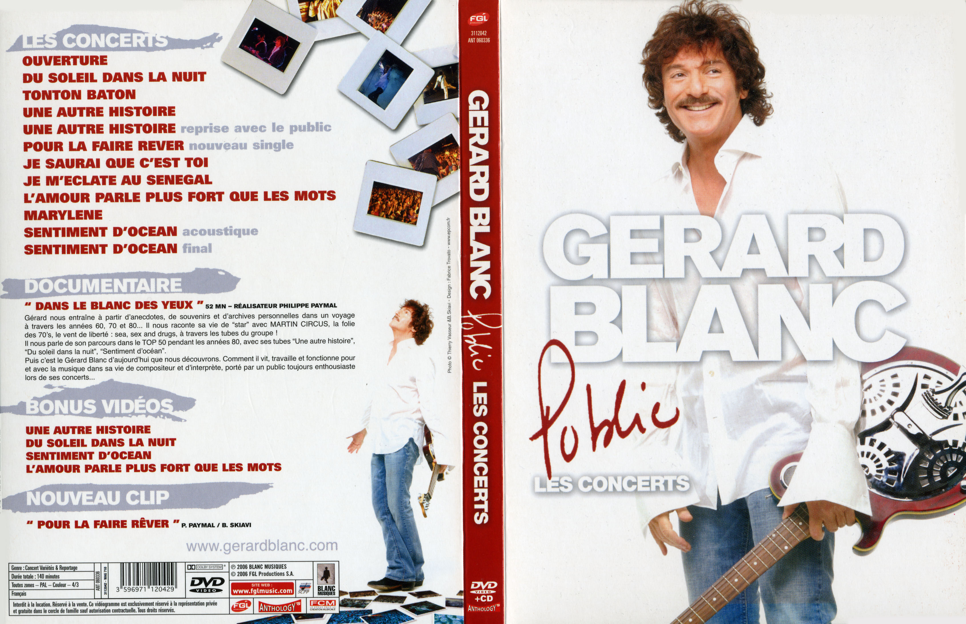 Jaquette DVD Gerard Blanc Public