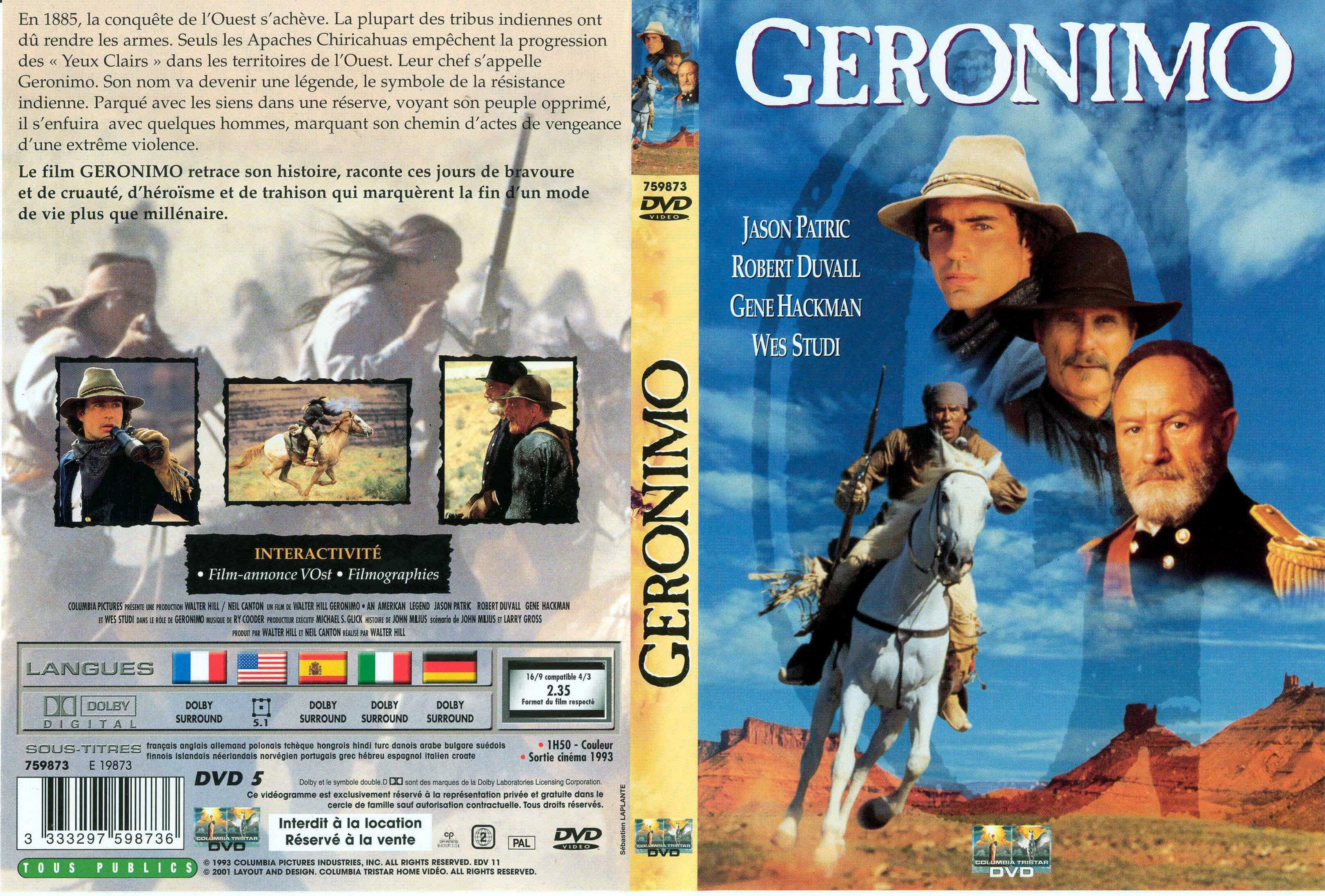 Jaquette DVD Geronimo v2