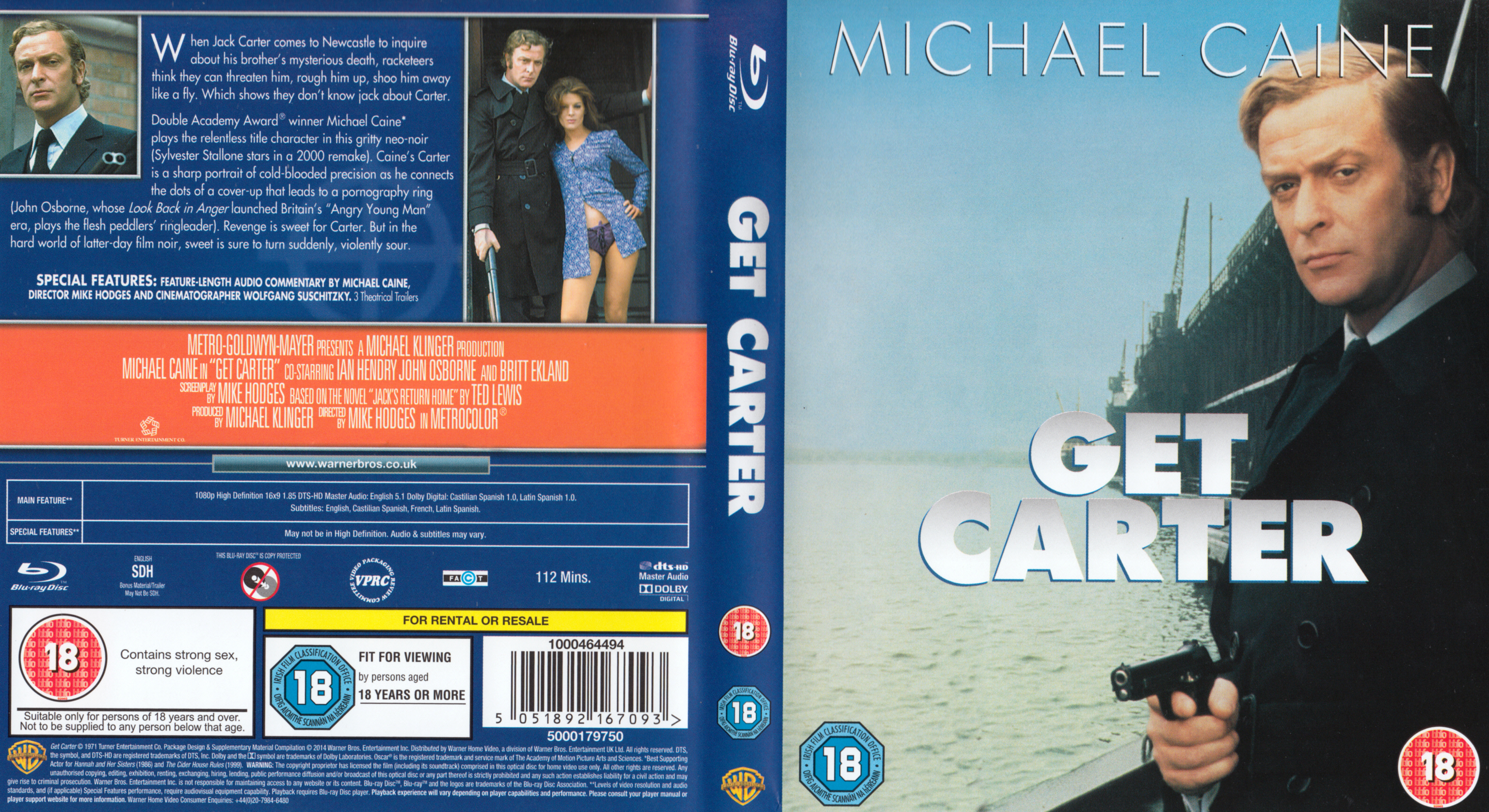 Jaquette DVD Get Carter Zone 1 (1971) (BLU-RAY)