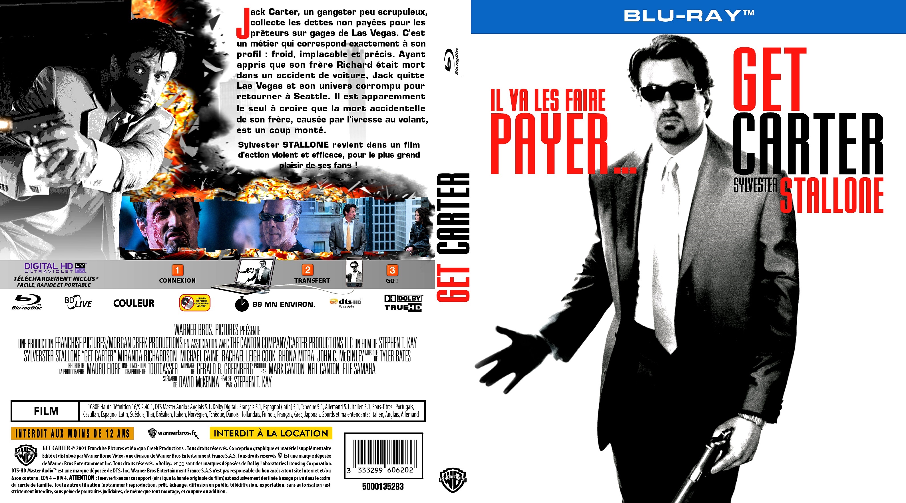 Jaquette DVD Get Carter custom (BLU-RAY)