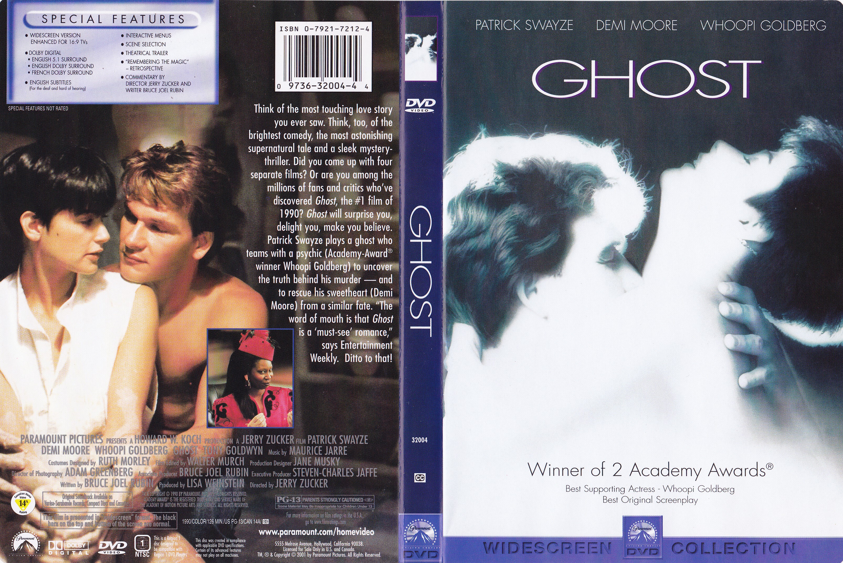 Jaquette DVD Ghost (Canadienne)