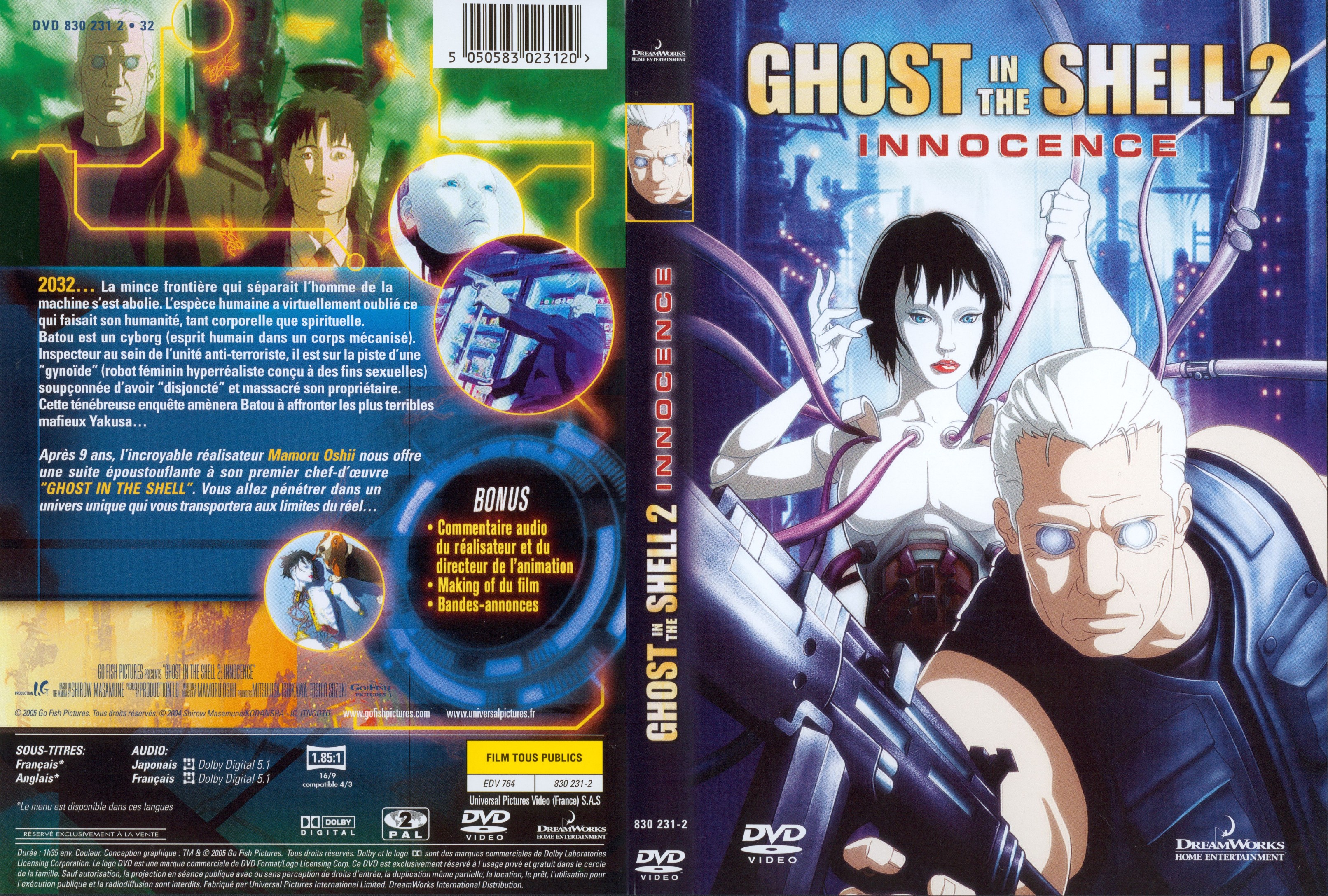 Jaquette DVD Ghost in the shell 2 Innocence