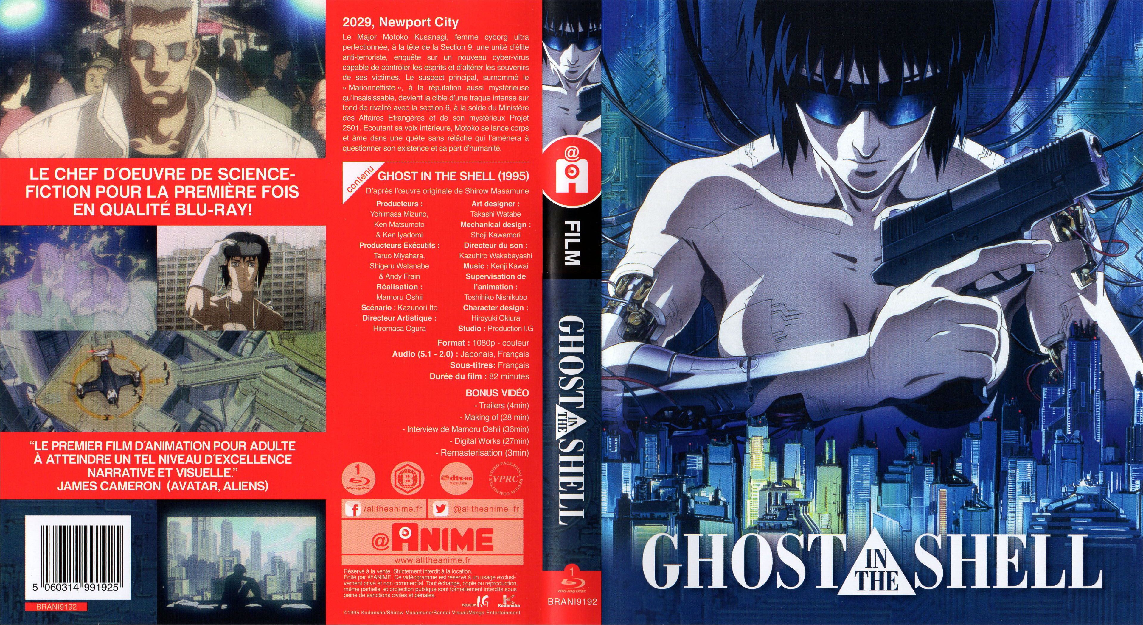 Jaquette DVD Ghost in the shell (BLU-RAY)