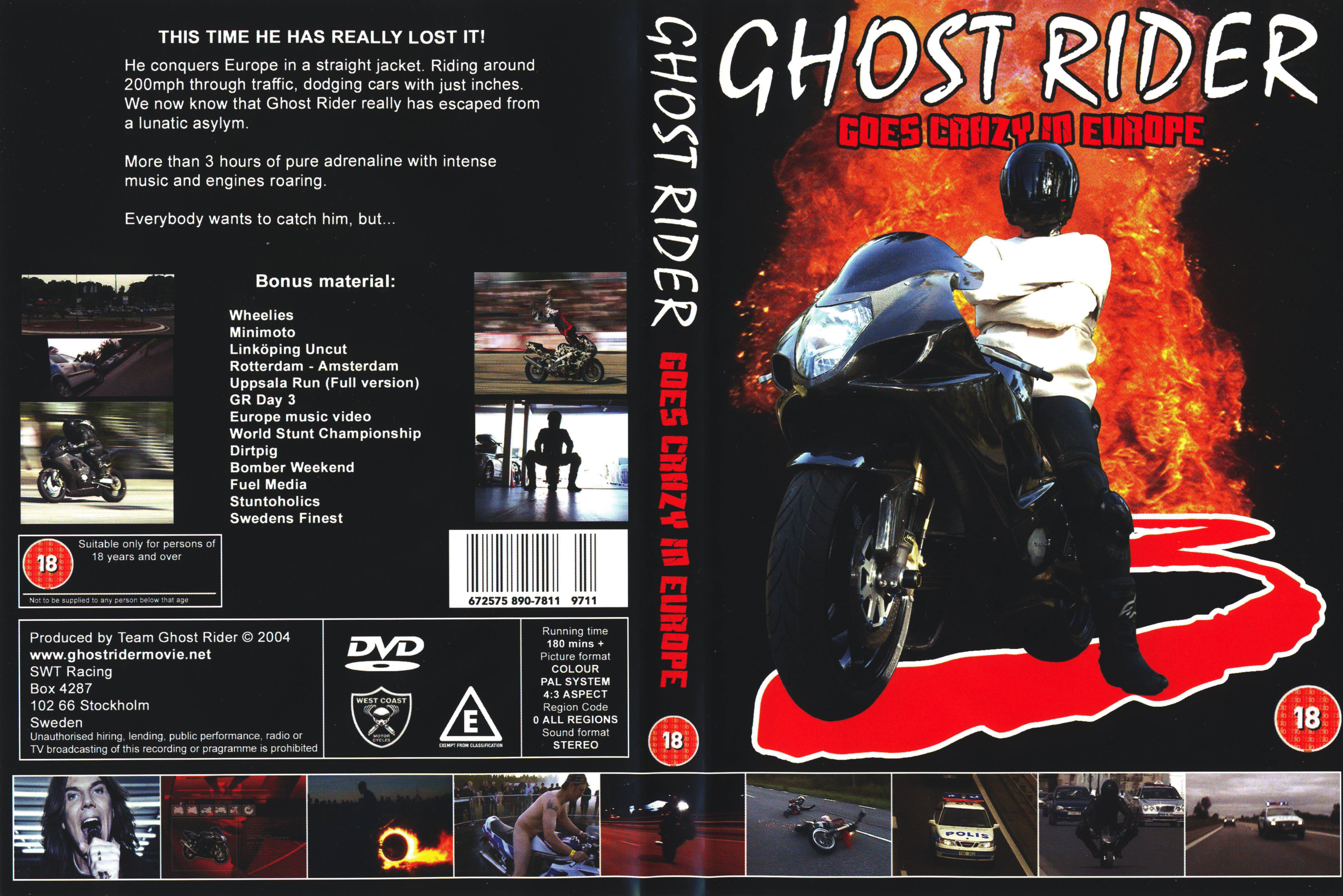Jaquette DVD Ghost rider 3 Goes crazy in Europe
