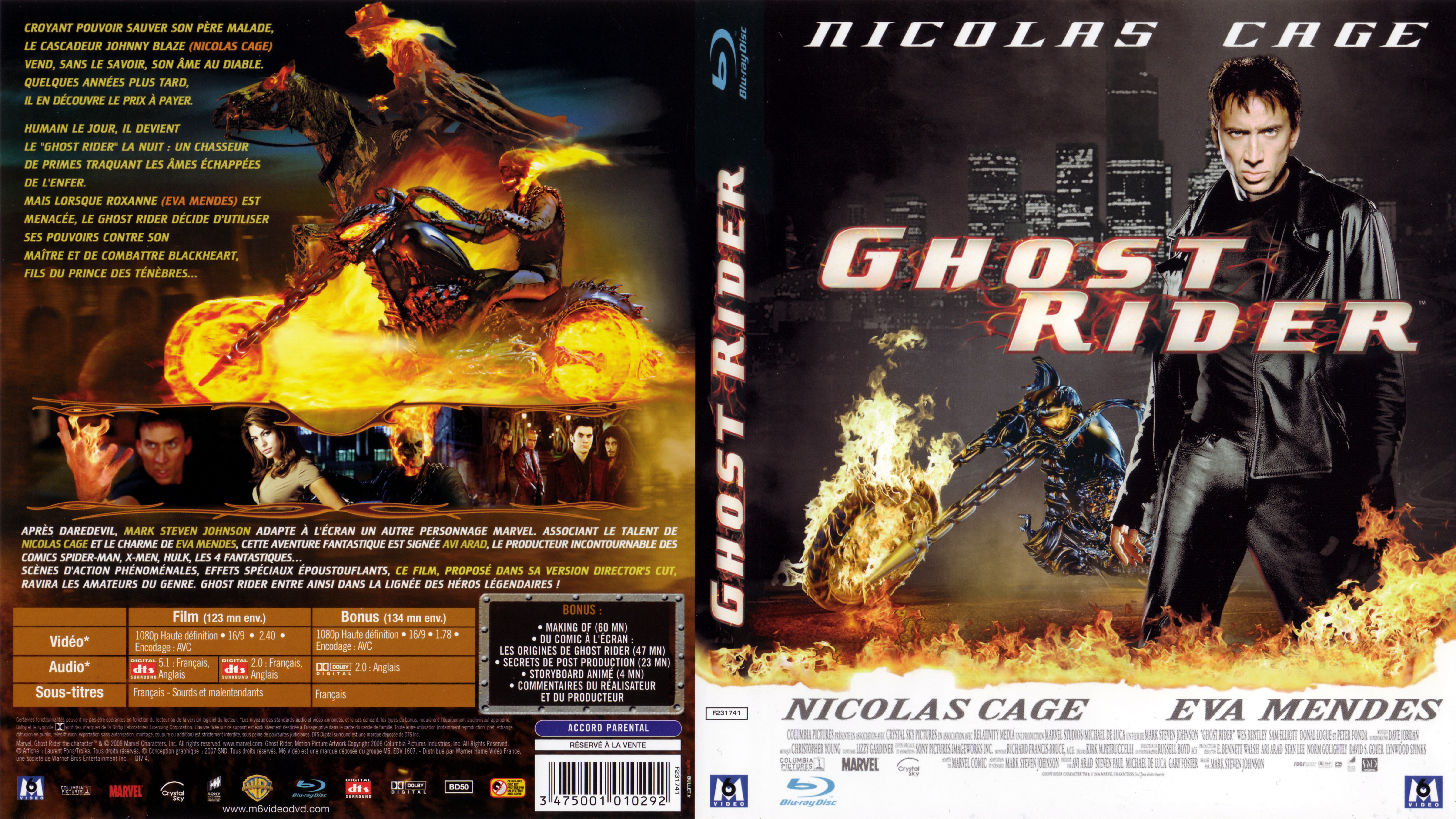 Jaquette DVD Ghost rider (BLU-RAY) v2
