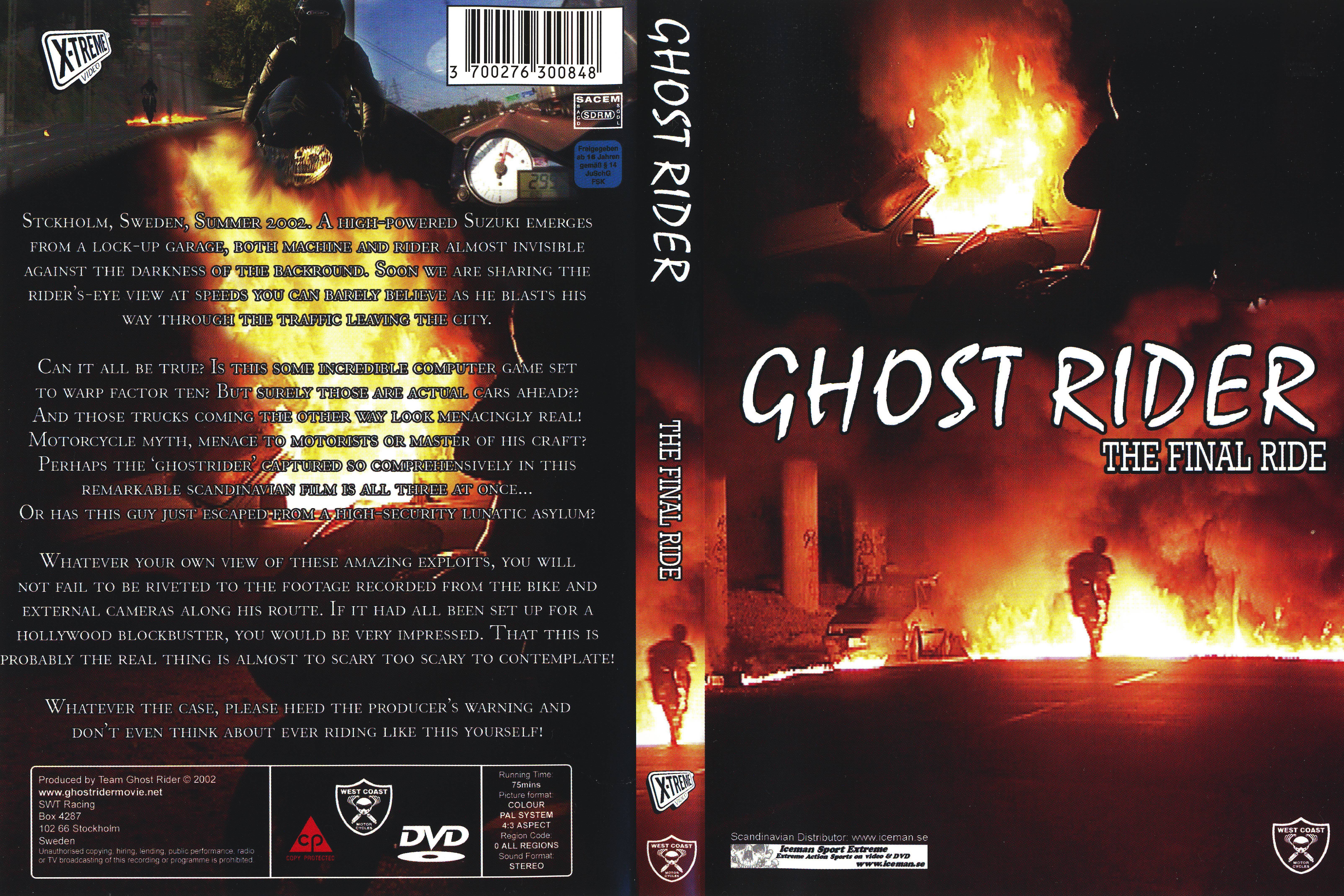 Jaquette DVD Ghost rider the final ride Zone 1