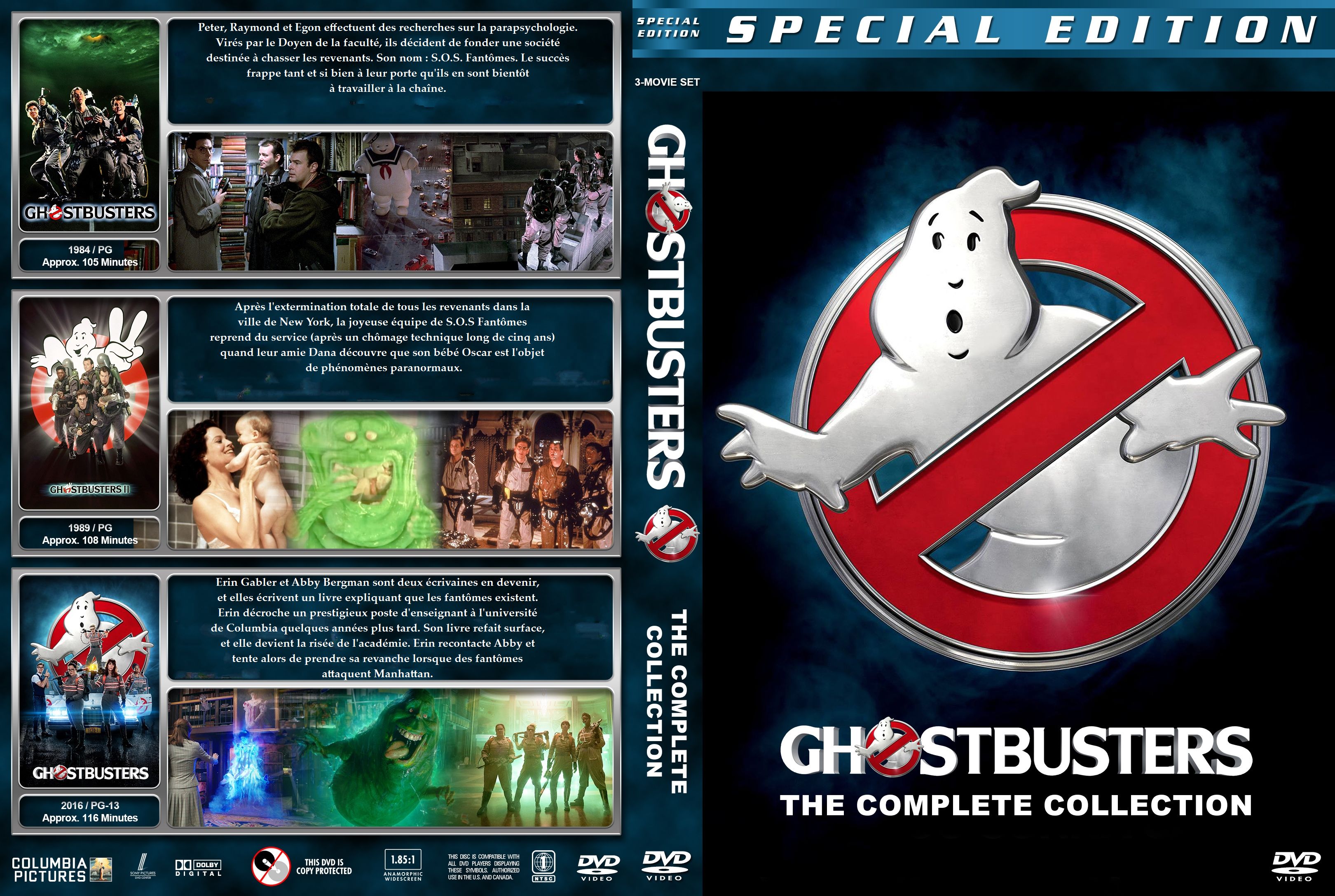 Jaquette DVD Ghostbuster Trilogy custom