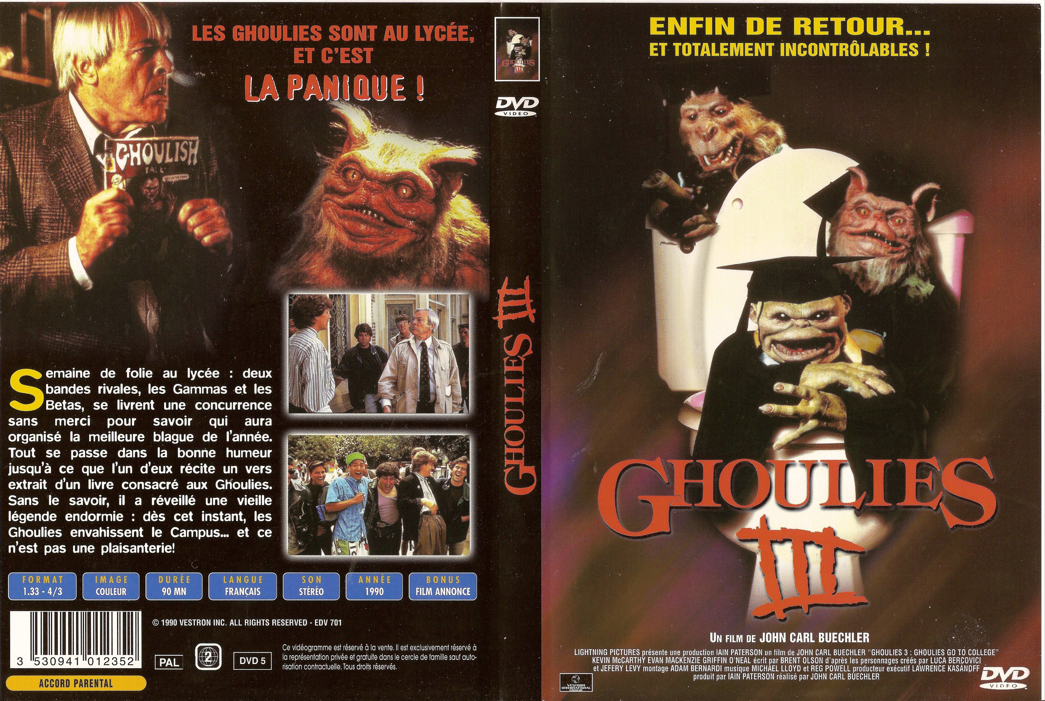 Jaquette DVD Ghoulies 3