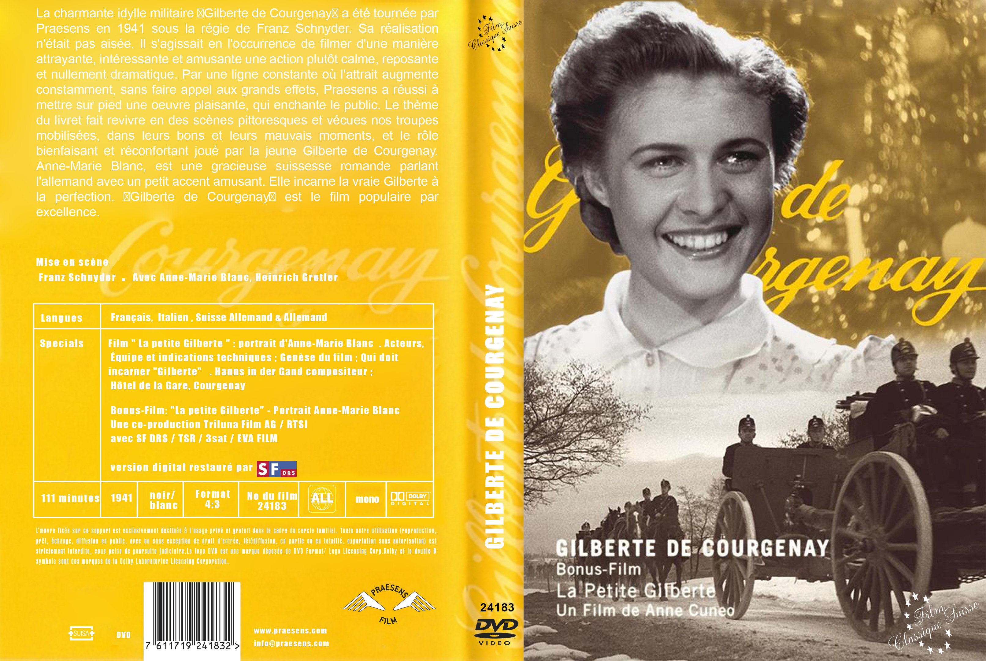 Jaquette DVD Gilberte de Courgenay custom