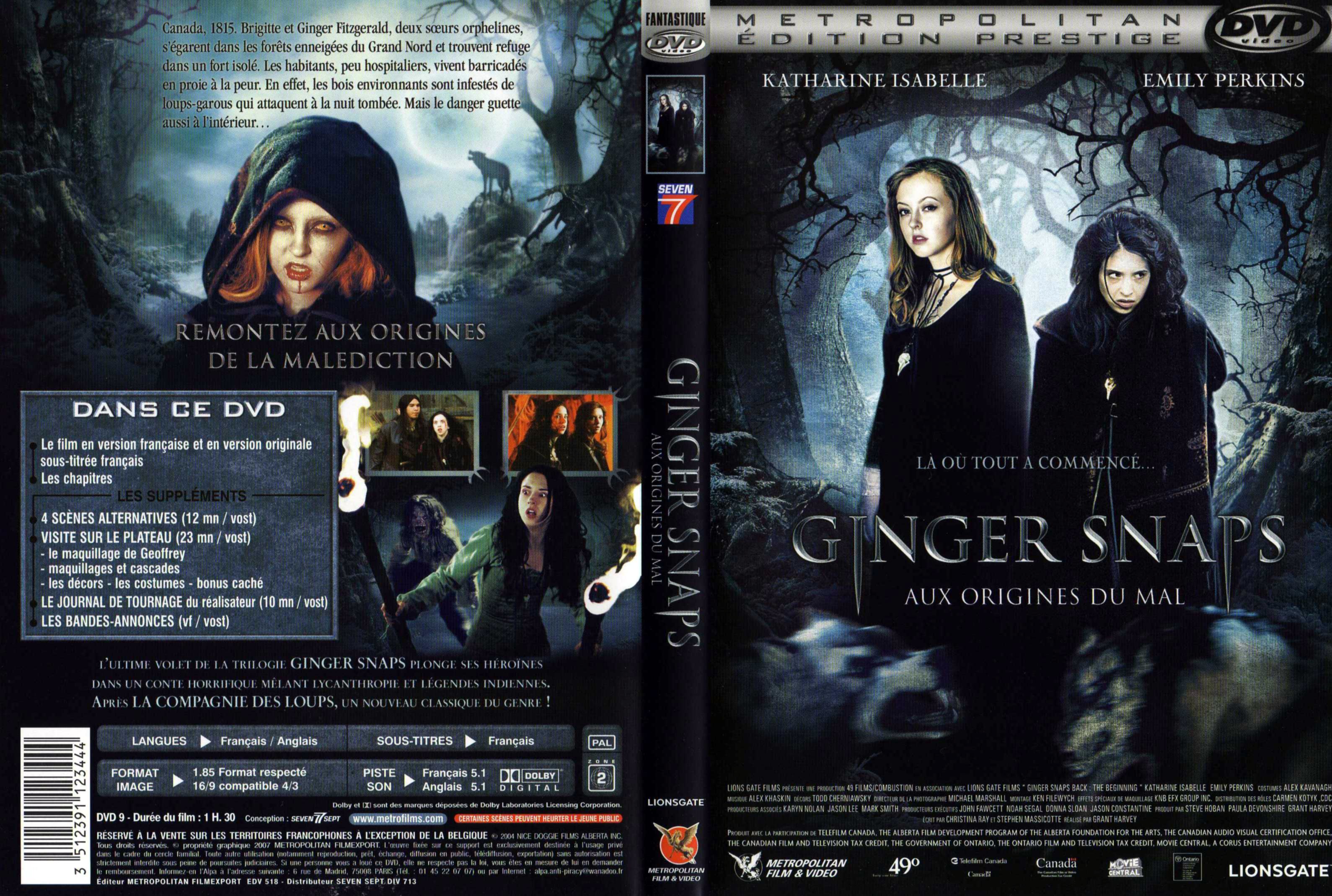 Jaquette DVD Ginger snaps