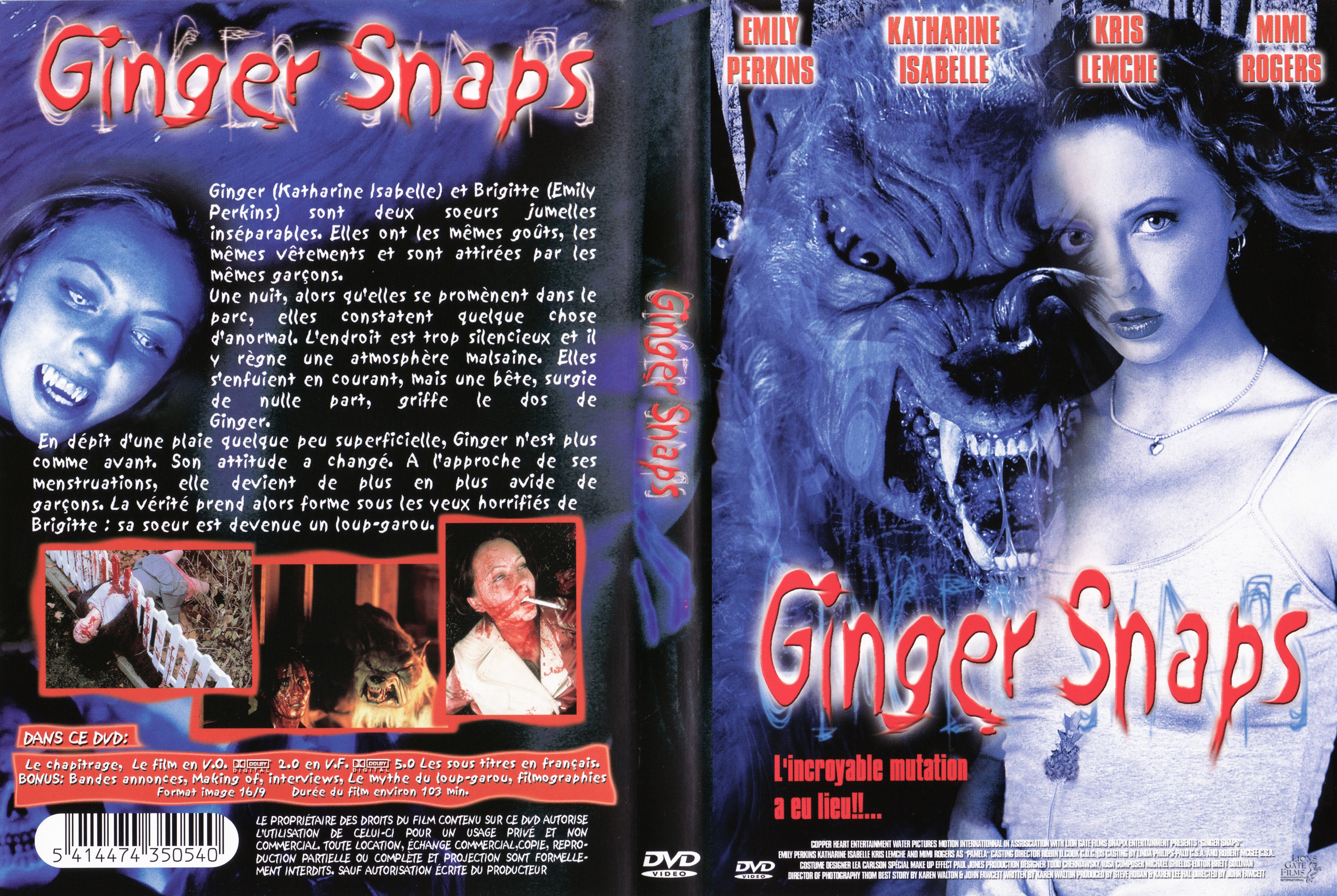 Jaquette DVD Ginger snaps v2