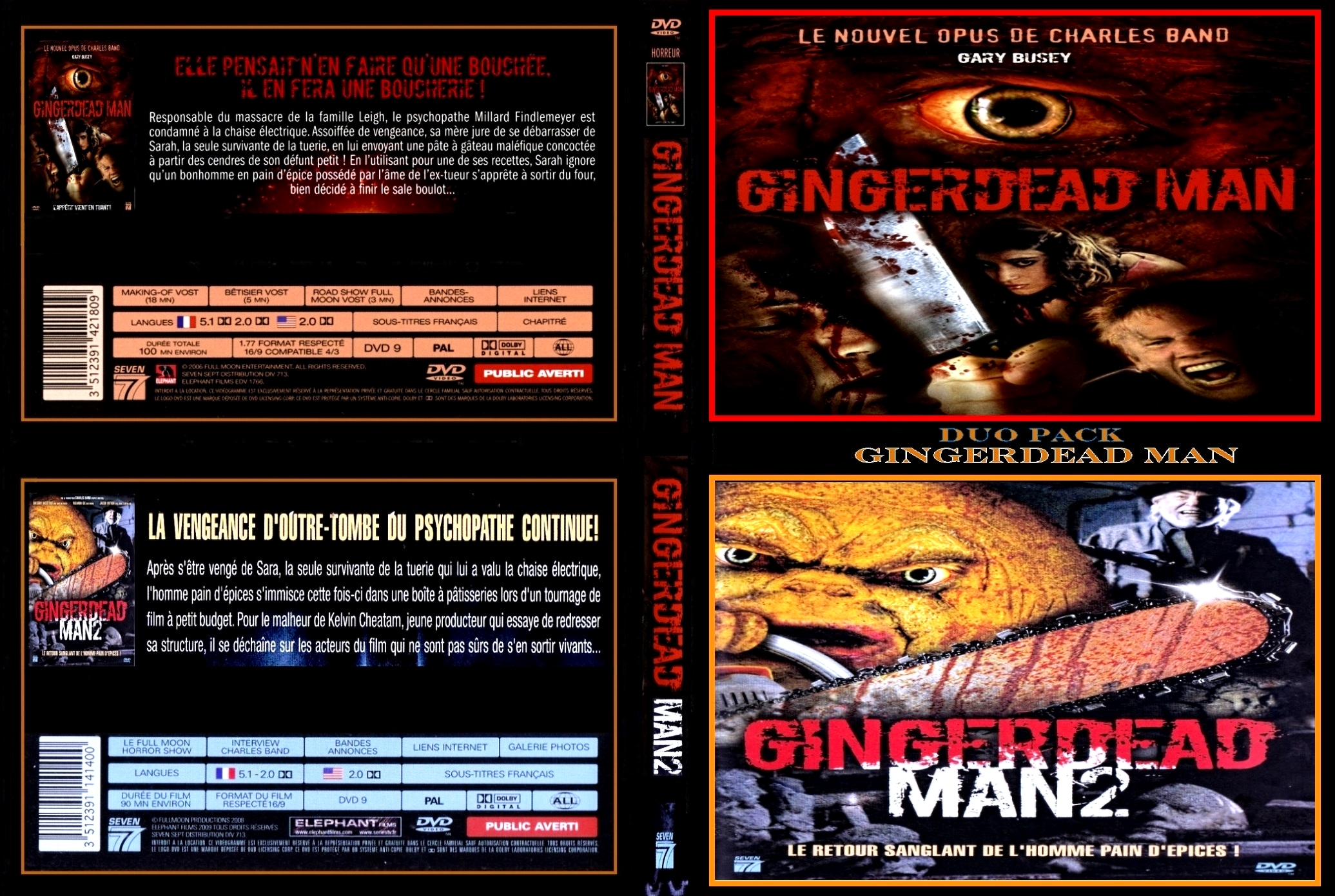 Jaquette DVD Gingerdead Man 1 & 2 custom 