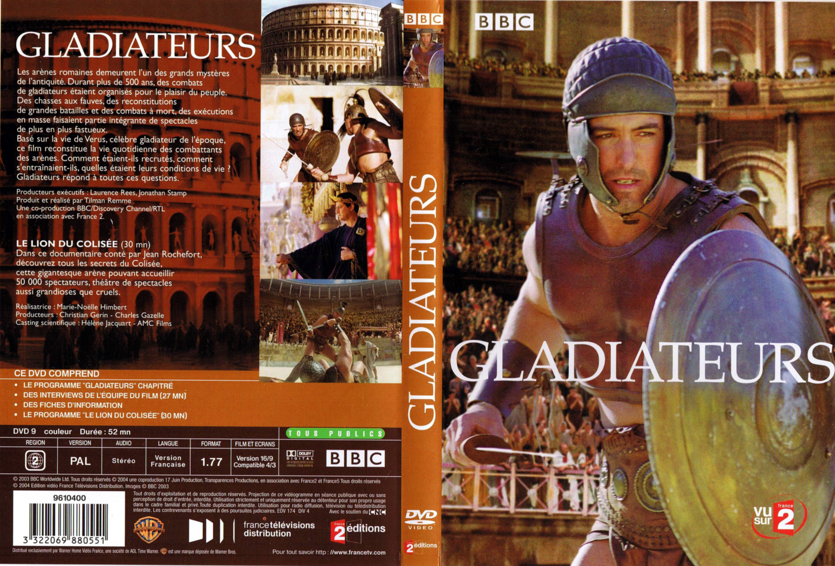 Jaquette DVD Gladiateurs