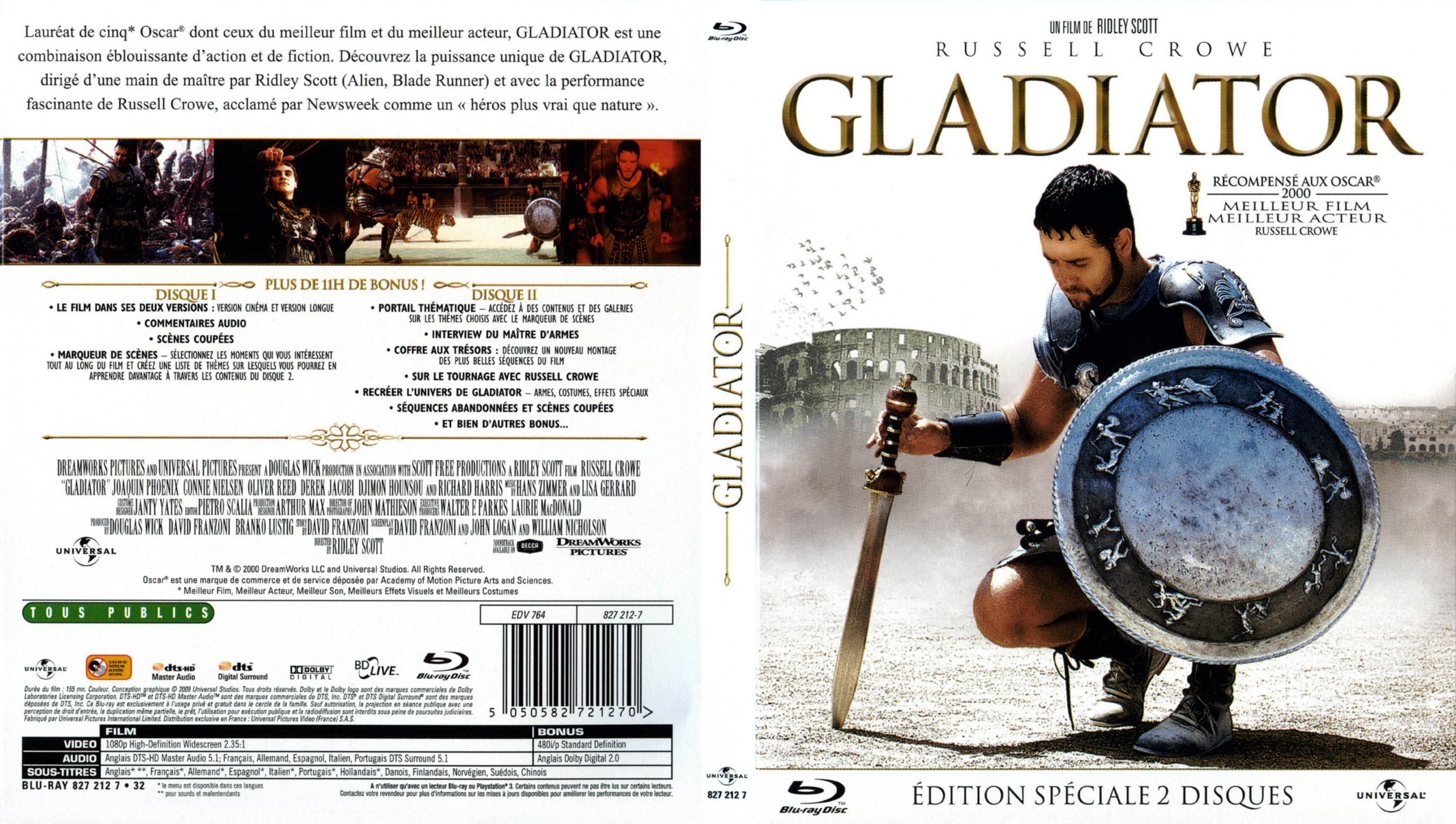 Jaquette DVD Gladiator (BLU-RAY)