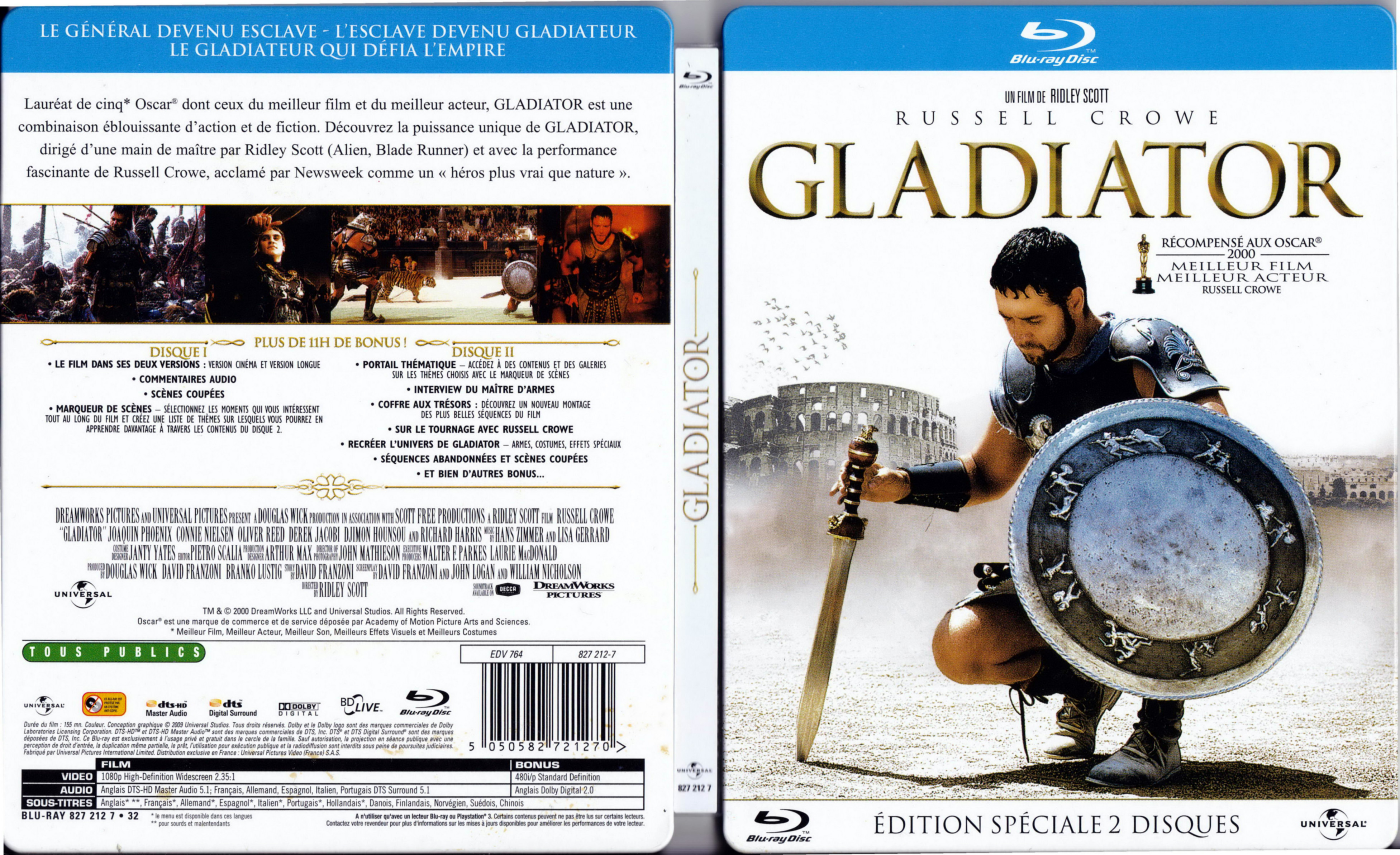 Jaquette DVD Gladiator (BLU-RAY) v2
