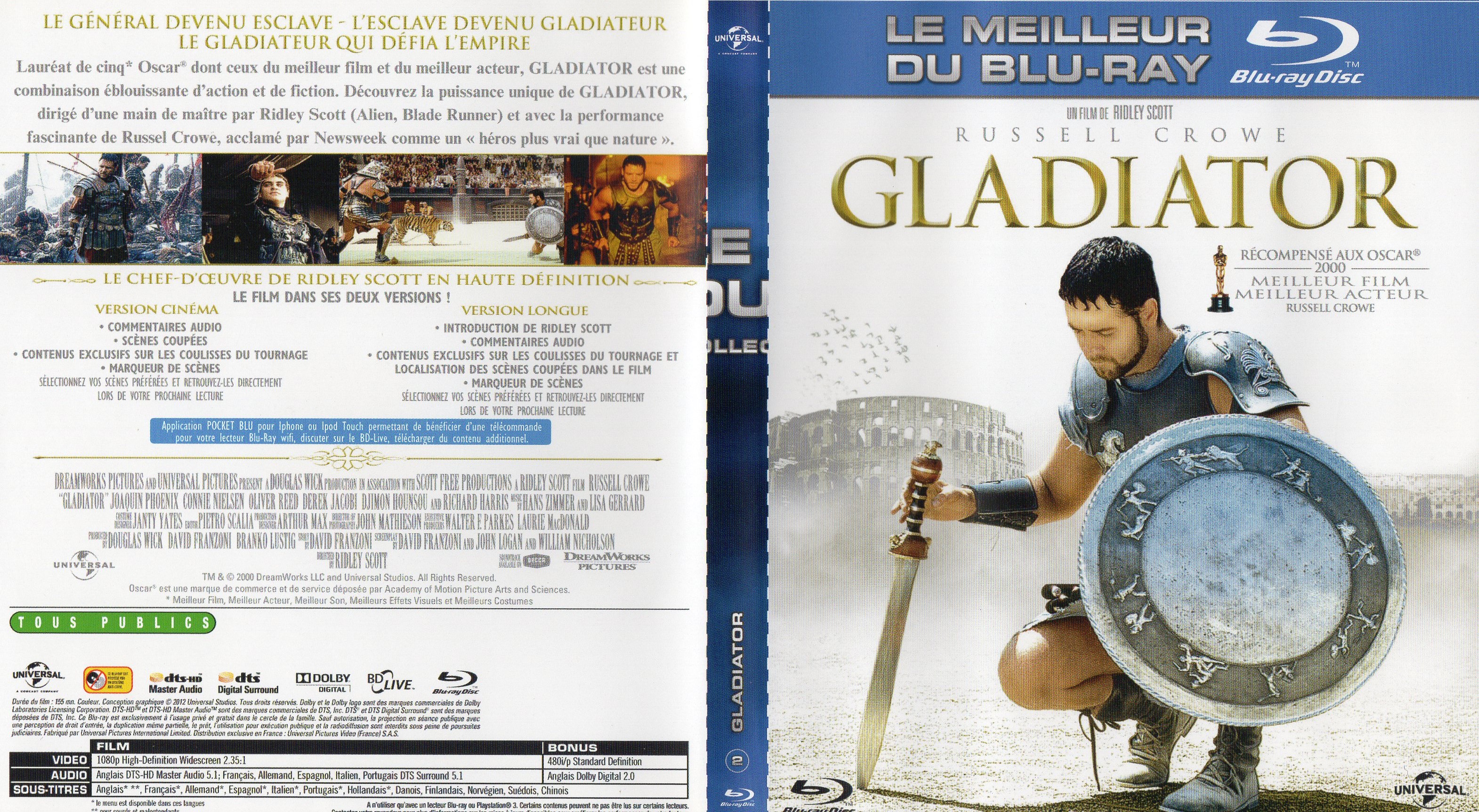 Jaquette DVD Gladiator (BLU-RAY) v4