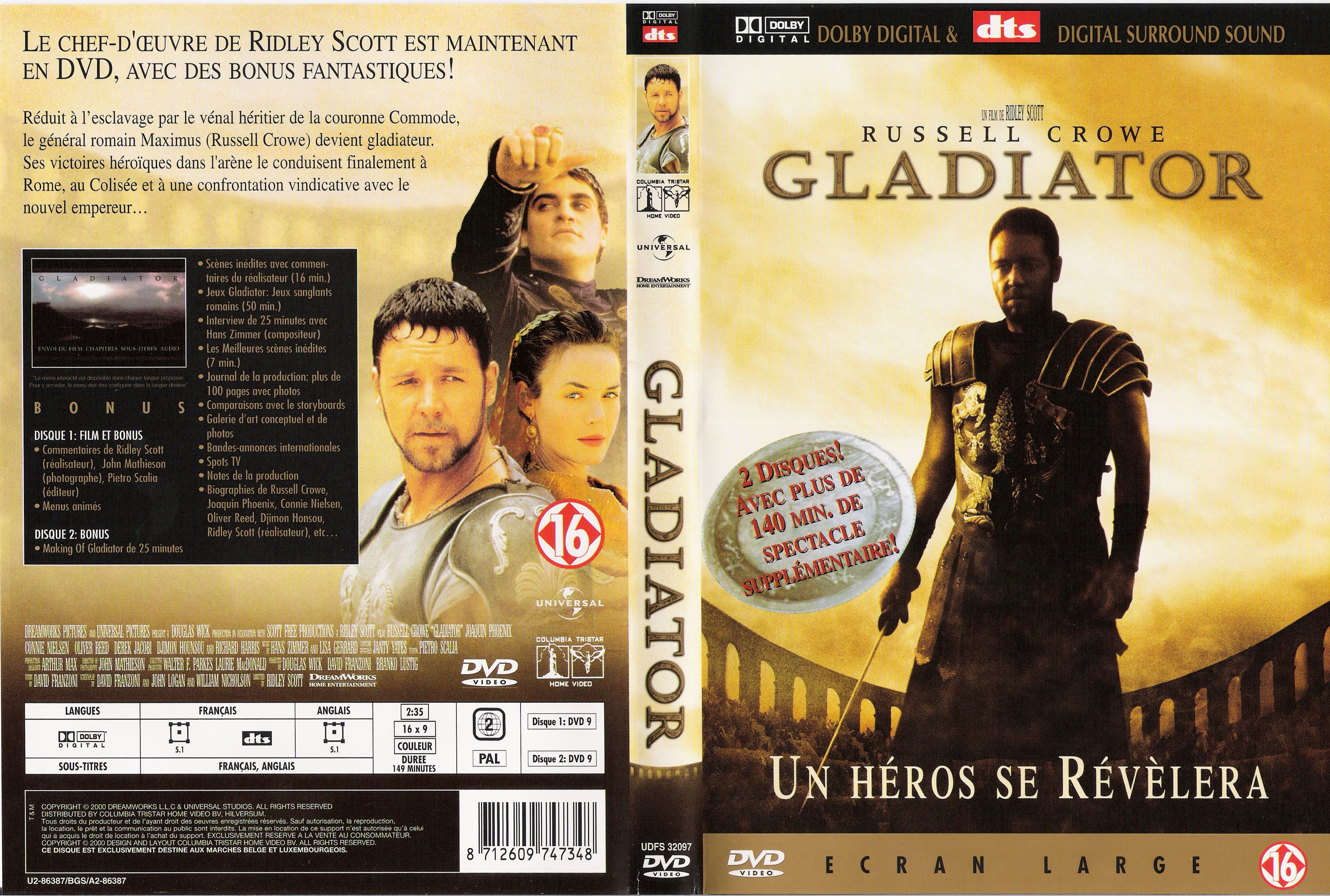 Jaquette DVD Gladiator v3