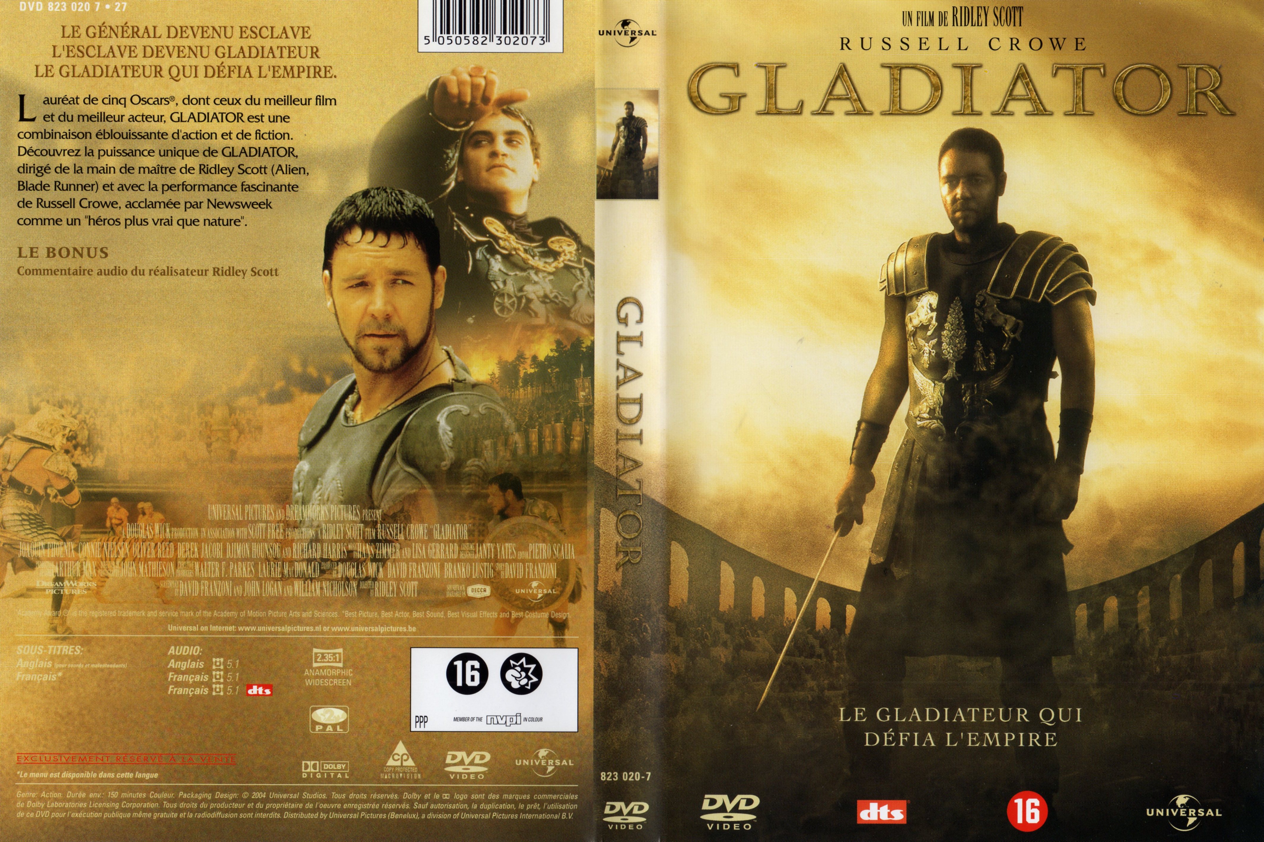 Jaquette DVD Gladiator v4