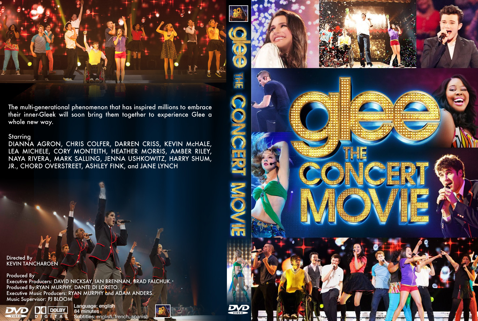 Jaquette DVD Glee the concert movie custom