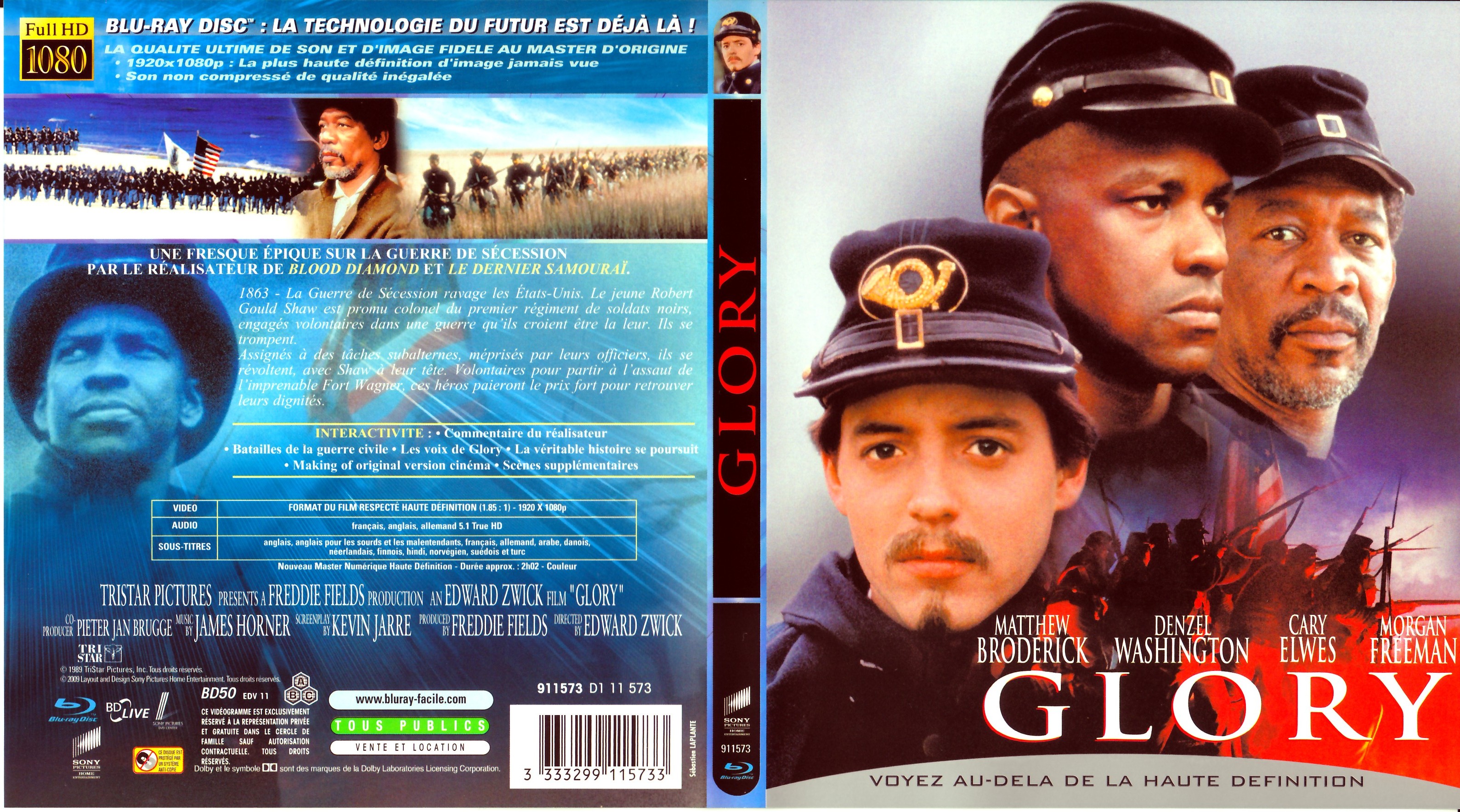 Jaquette DVD Glory (BLU-RAY)