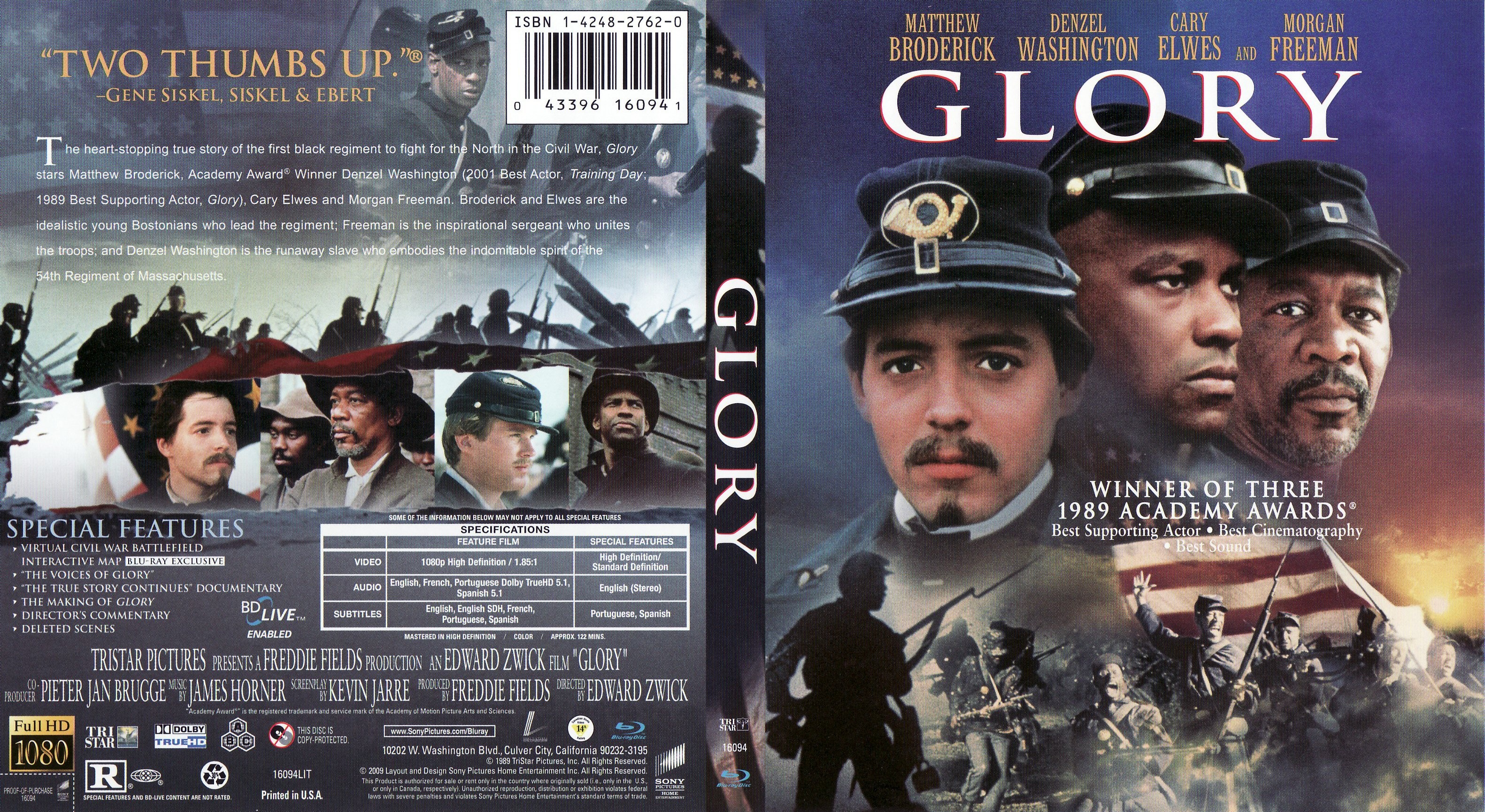 Jaquette DVD Glory (Canadienne) (BLU-RAY)