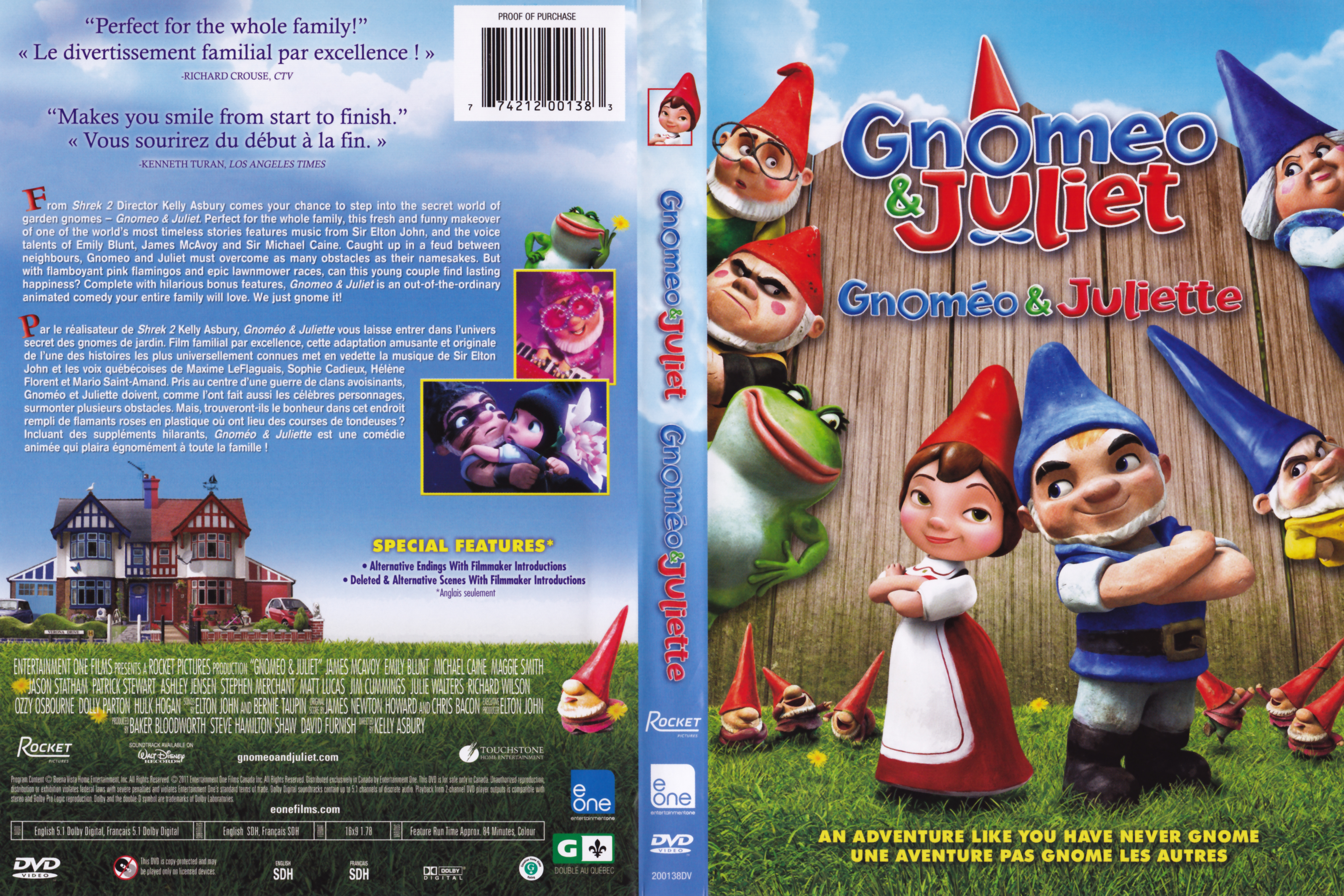 Jaquette DVD Gnomeo & Juliet - Gnomeo et Juliette (Canadienne)