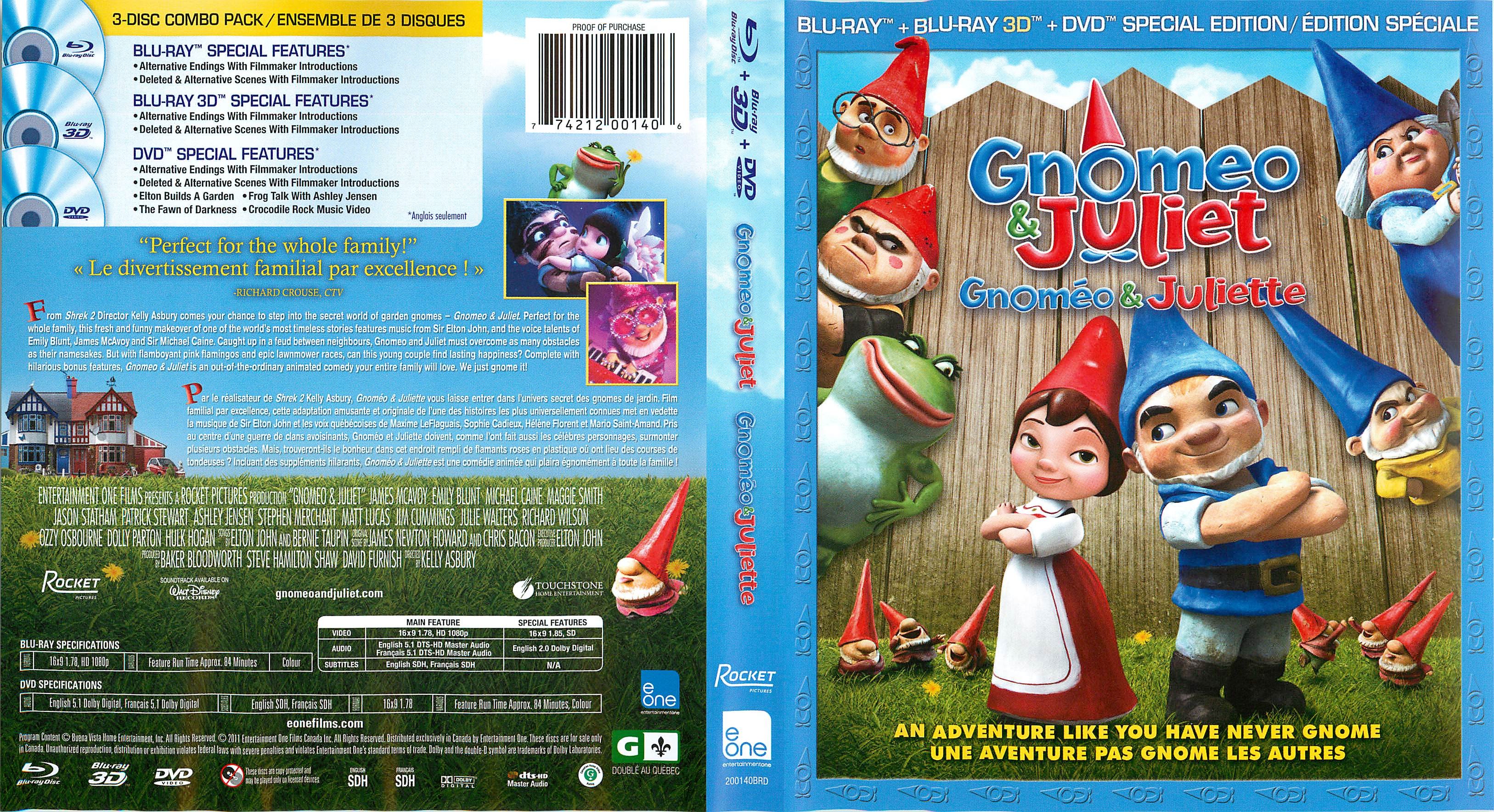 Jaquette DVD Gnomeo & Juliet - Gnomeo et Juliette (Canadienne) (BLU-RAY)