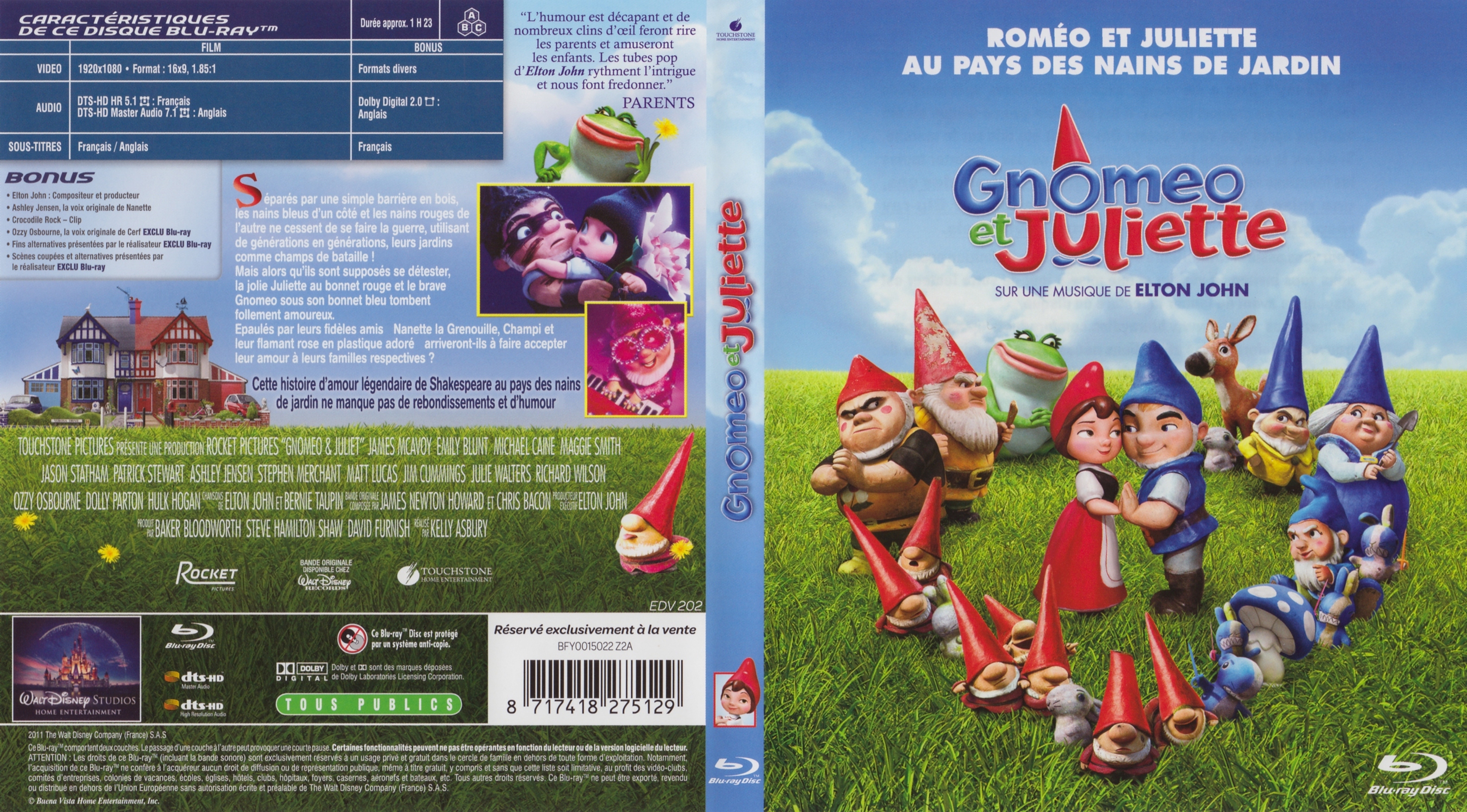 Jaquette DVD Gnomeo et Juliette (BLU-RAY)
