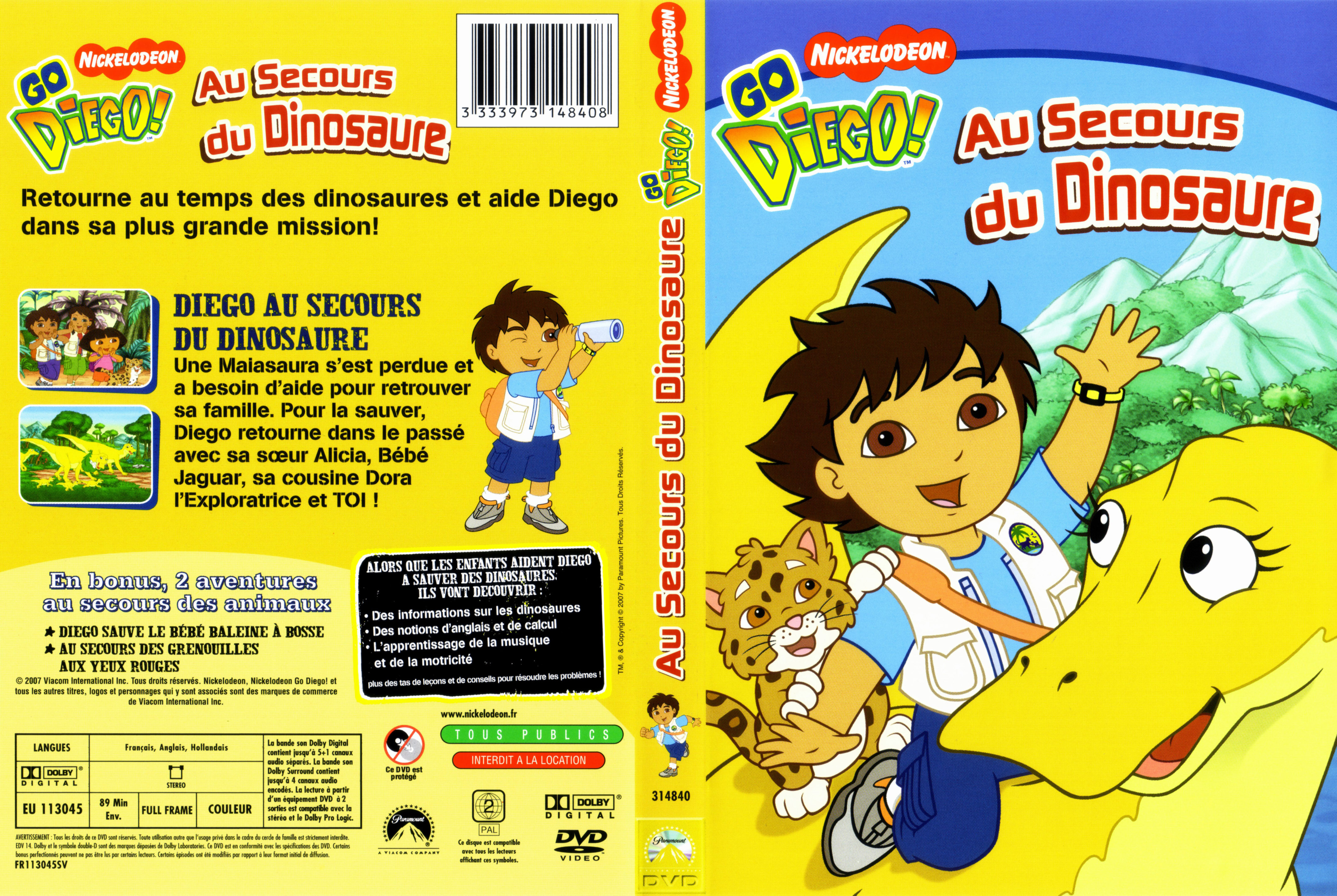 Jaquette DVD Go Diego - Au secours du dinosaure