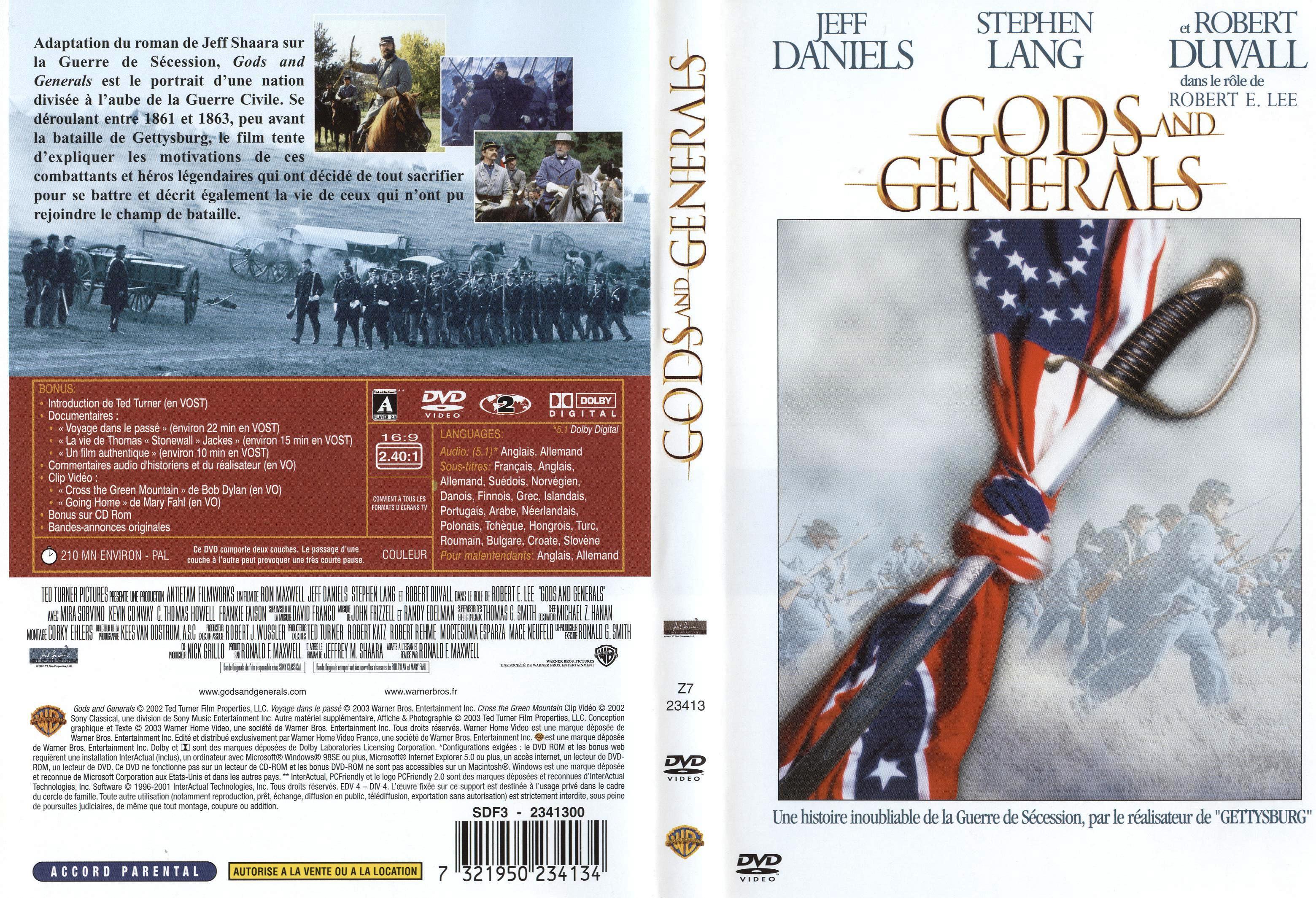 Jaquette DVD Gods and Generals